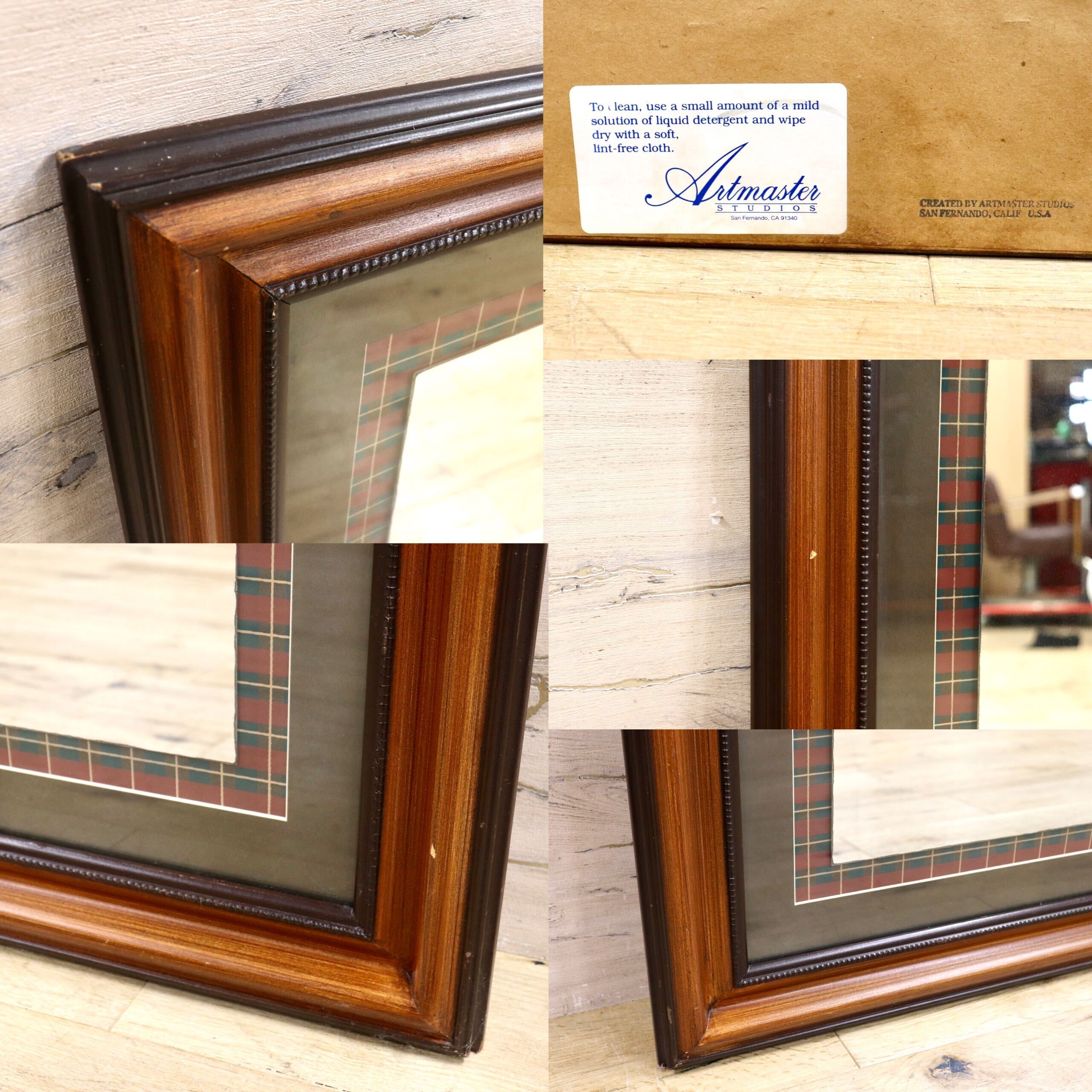 GMIS197○Artmaster Studios San Fernando ウォールミラー 全身鏡 姿見 壁掛けミラー 額縁 ヴィンテージ USA