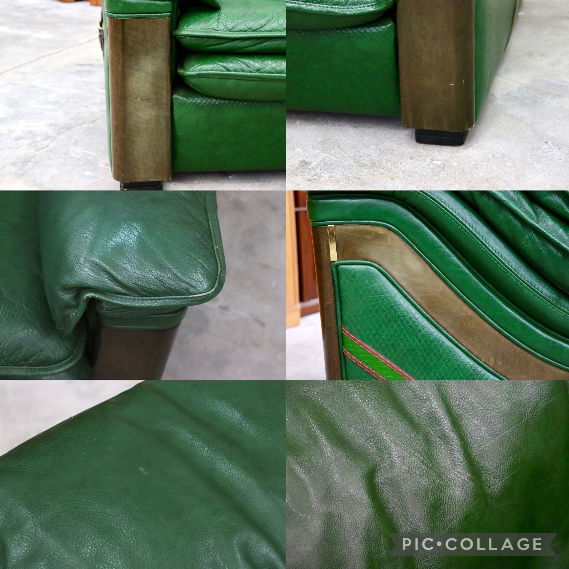 GMIS71C○Formitalia / フォルミタリア PAOLO GUCCI パオログッチ 1人掛けソファ シングルソファ 本革 グリーン 最高級 モダン 定価約80万