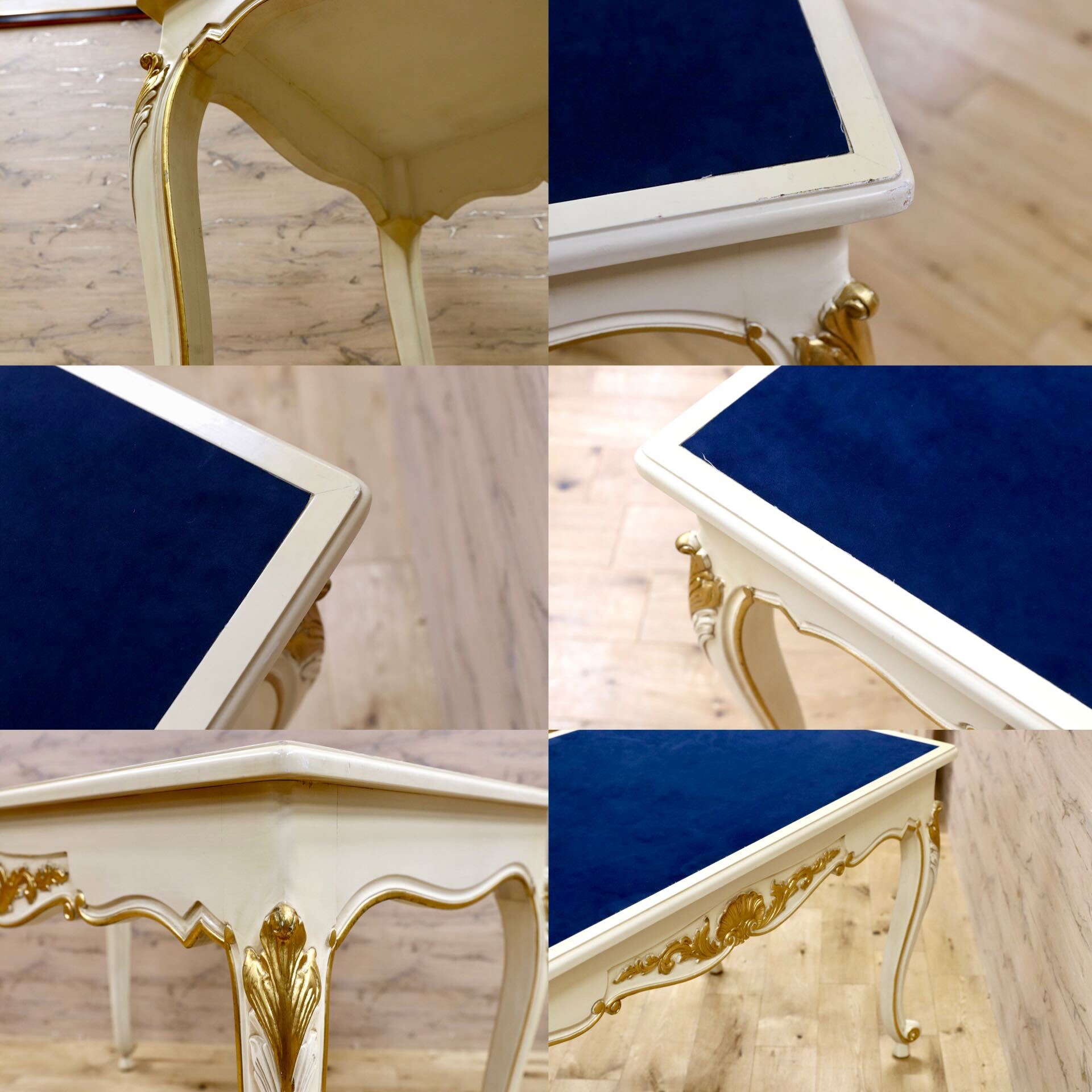 GMIK102B○イタリア クラシック シャビーシック エレガント ロココ調 コンソールテーブル デスク 机 店舗什器 アンティーク調