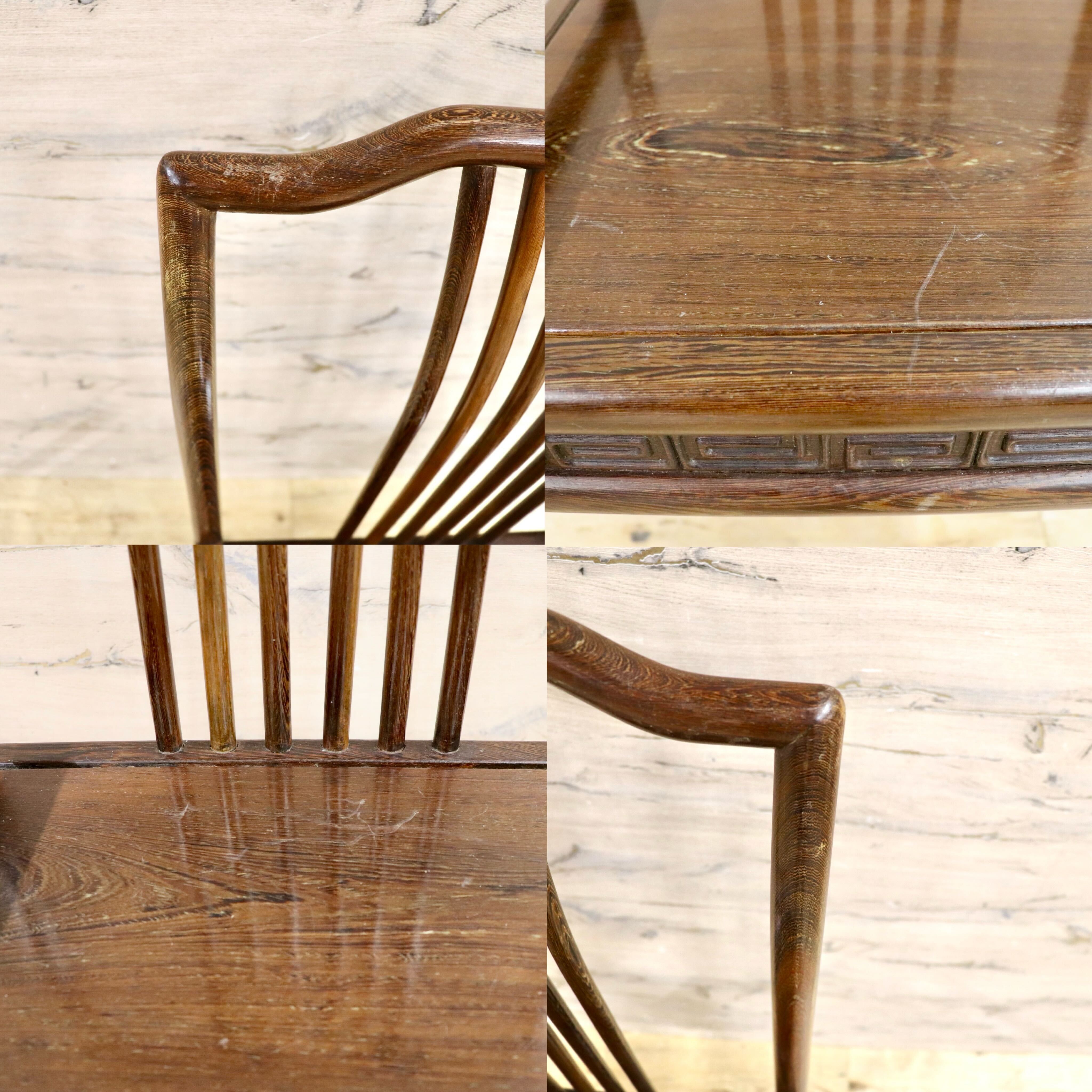 GMGS125○唐木家具 鉄刀木 ダイニングチェア 食卓椅子 セミアームチェア アジアン ヴィンテージ オリエンタル 中国美術 椅子 木製家具