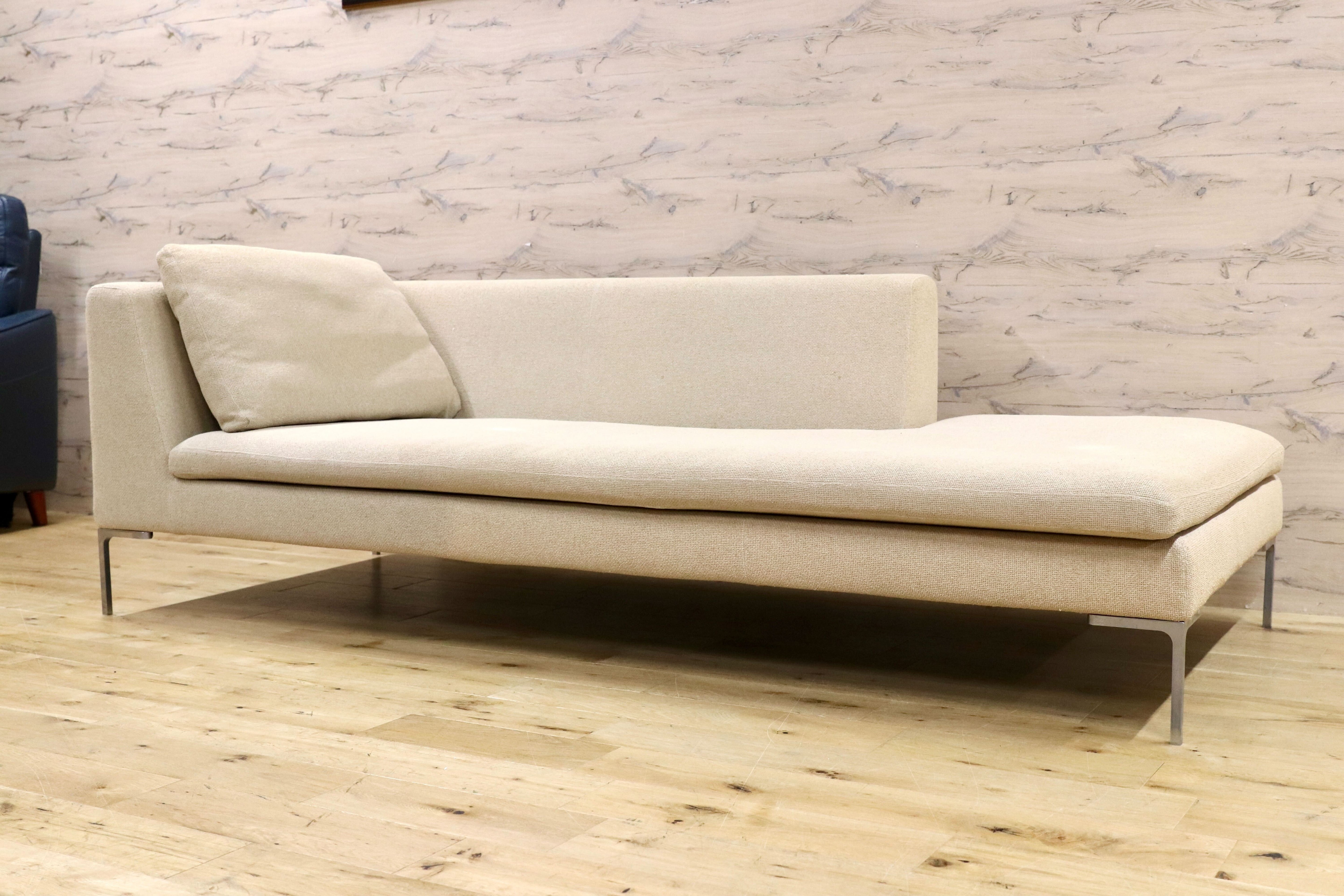 GMHK282A○B&B ITALIA Charles チャールズ シェーズロング カウチソファ ファブリック イタリアモダン アントニオ・チッテリオ 約120万