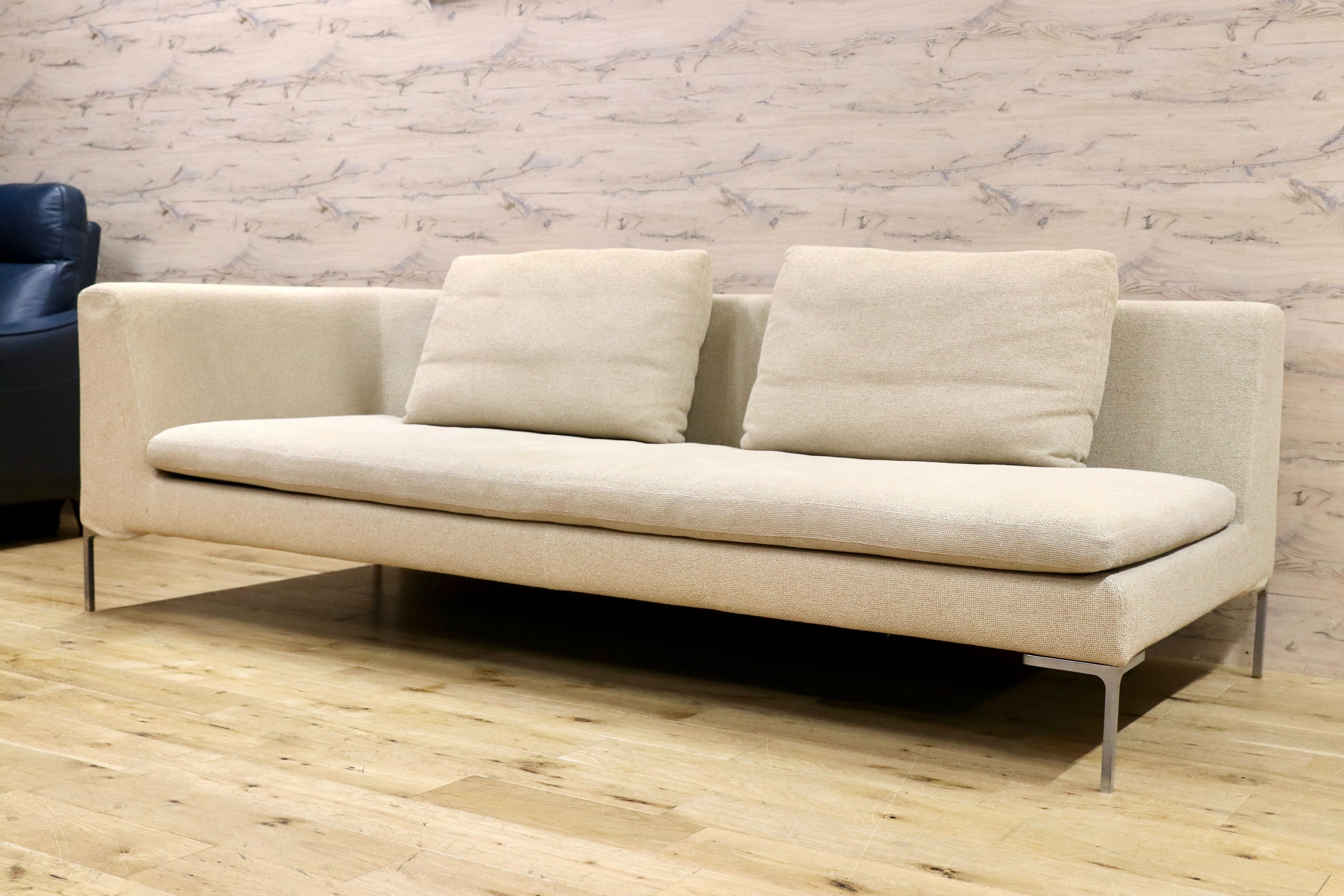 GMHK282B○B&B ITALIA Charles チャールズ シェーズロング カウチソファ ファブリック イタリアモダン アントニオ・チッテリオ 約120万