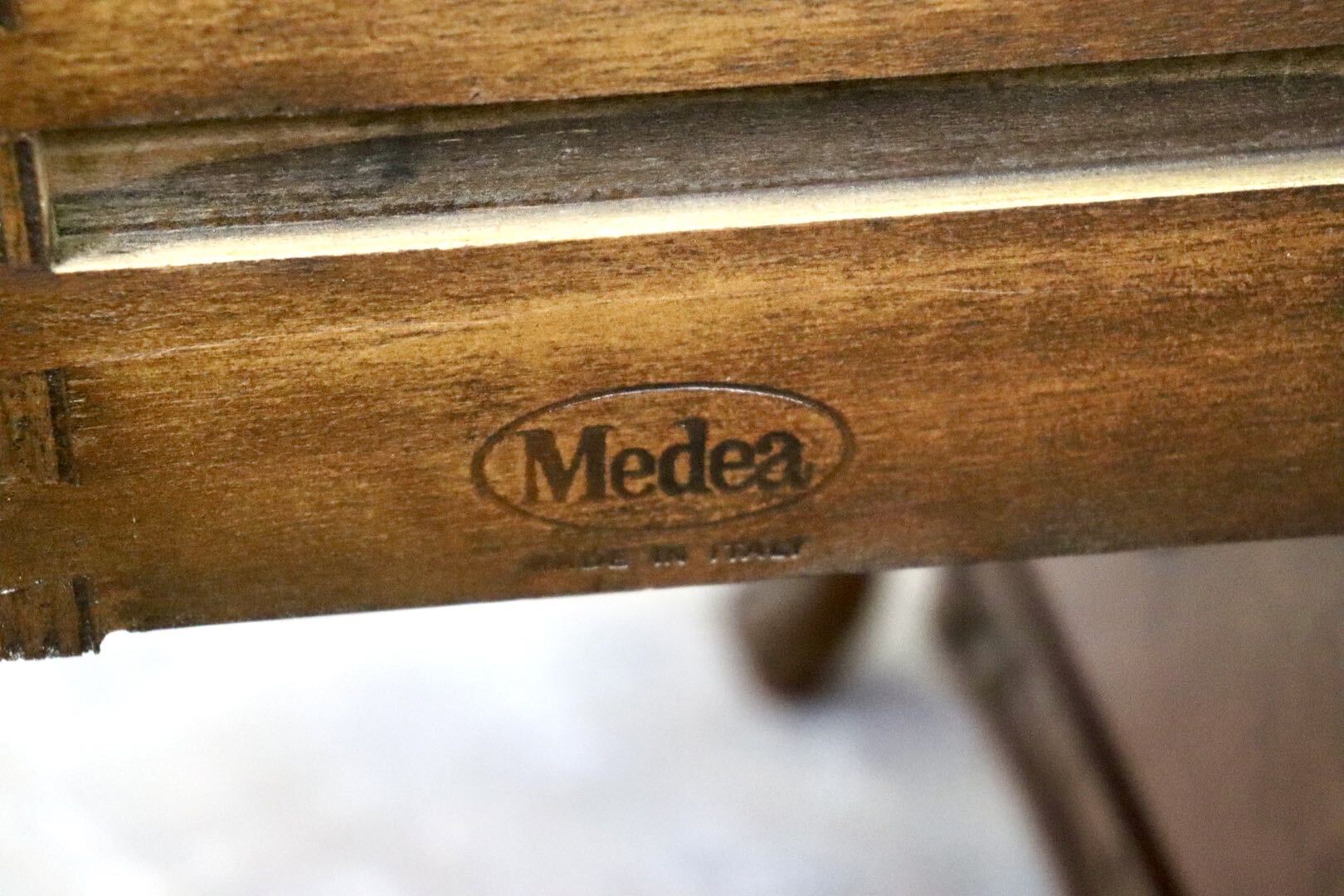 GMJS256◯Medea / メデア 最高級 サイドテーブル ナイトテーブル 電話台 花台 飾り棚 チェスト アールヌーヴォー イタリア 定価約34万 希少