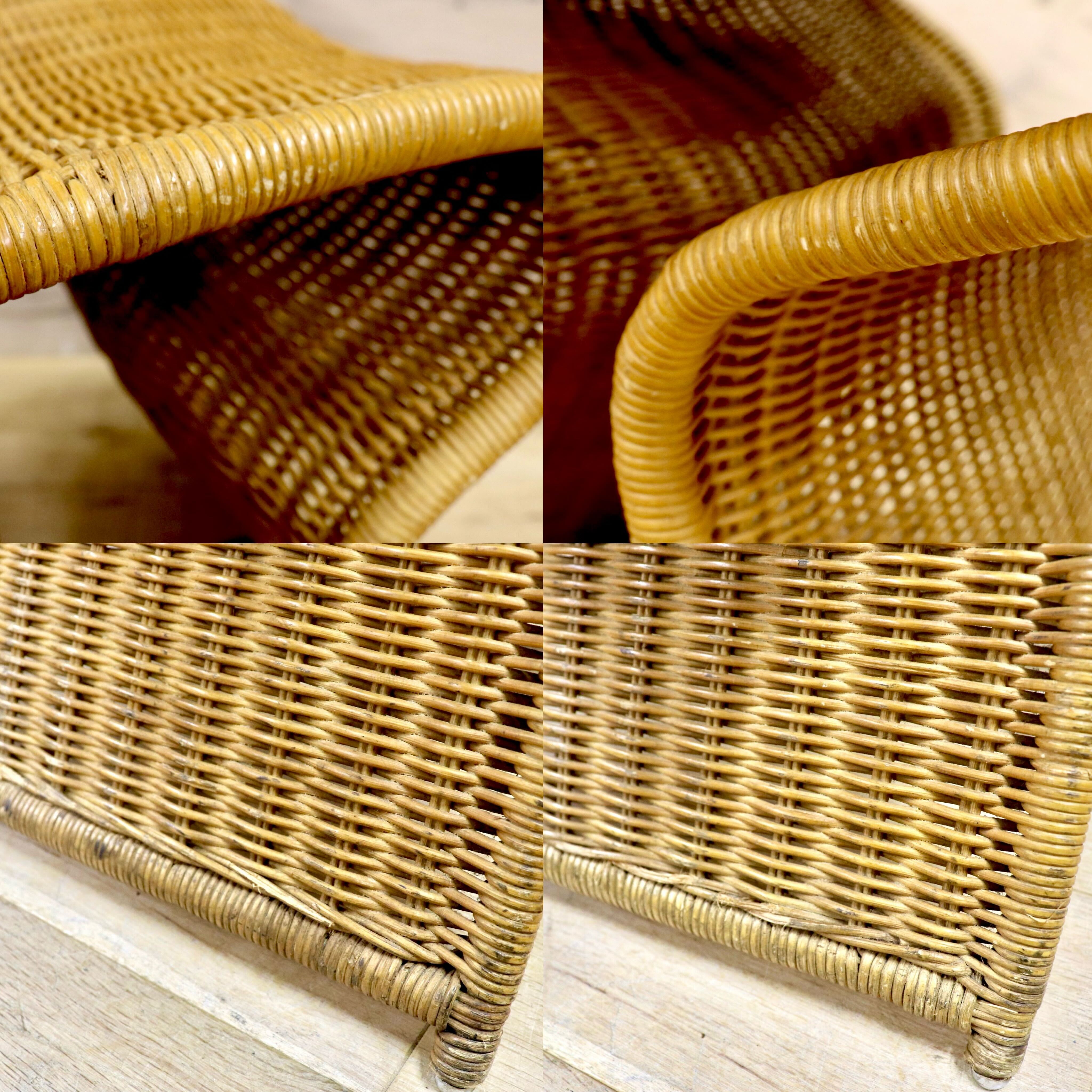 GMIK564B○IDEE / イデー SHROOM WICKER シュルーム ウィッカー ラタンスツール 籐 オットマン サイドチェア 定価約4万 腰掛け チェア