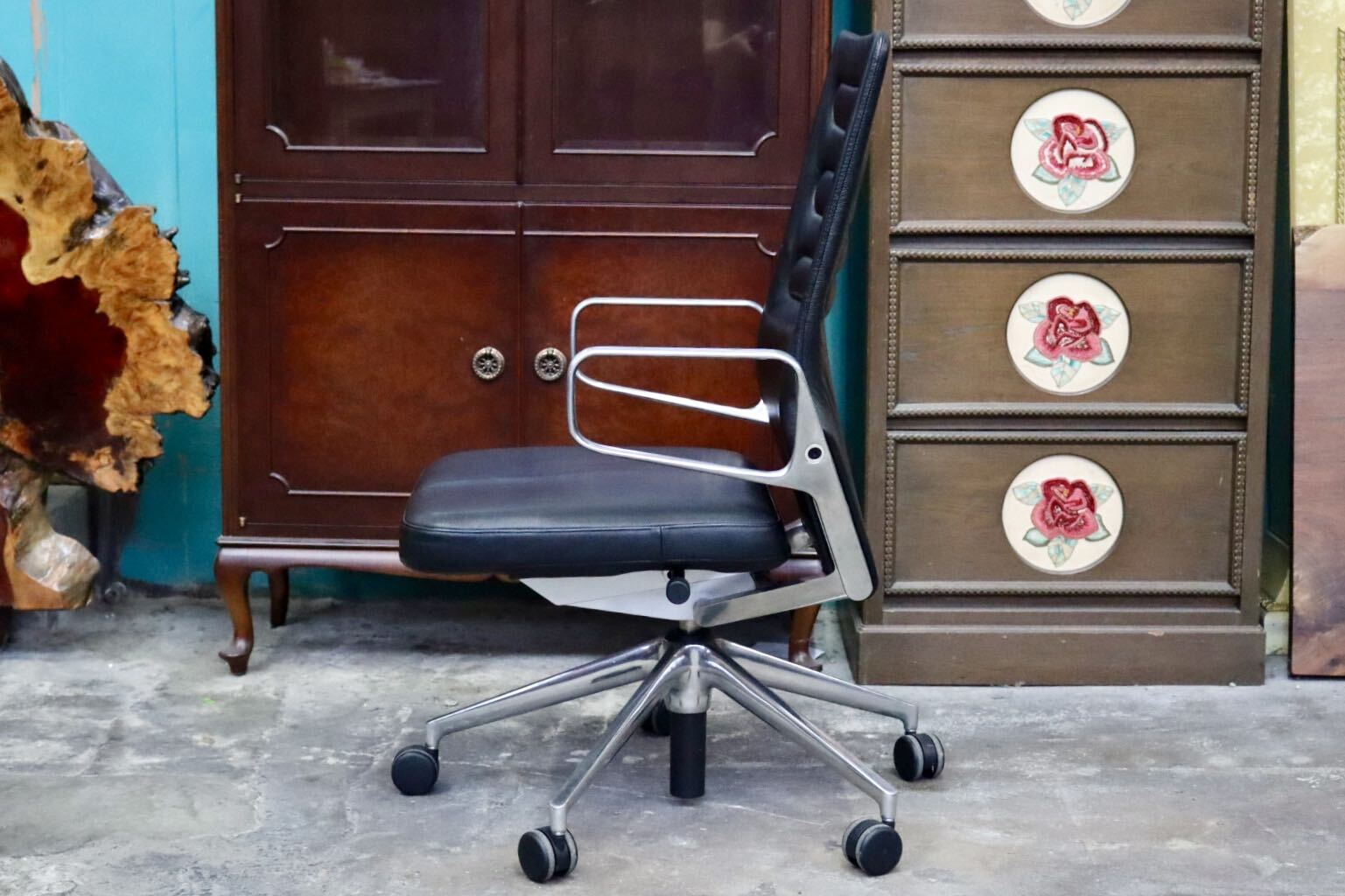 GMJK349○vitra / ヴィトラ AC4 アームチェア ワークチェア オフィスチェア 肘付 リクライニング 本革 アントニオ・チッテリオ スイス家具