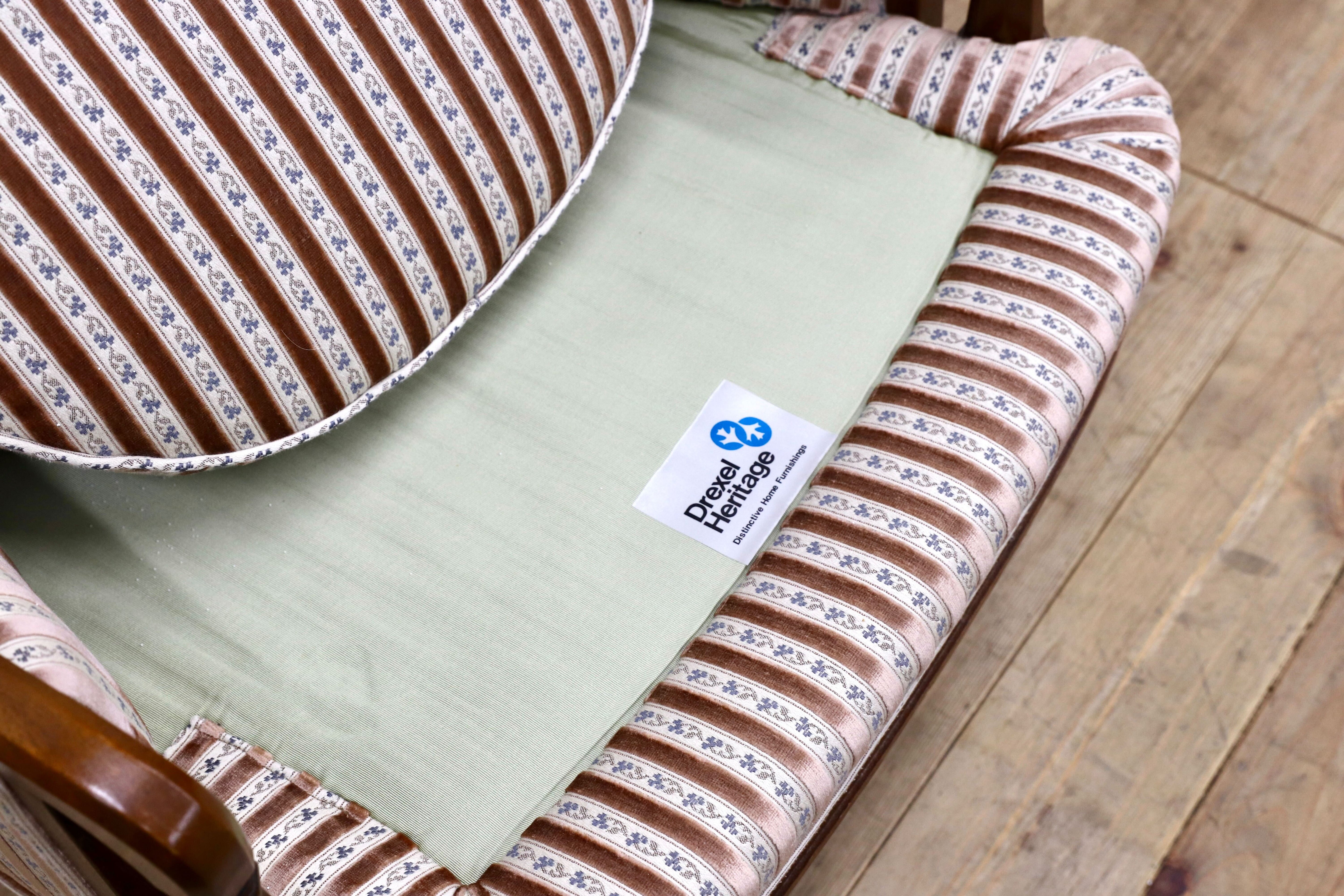 GMIK862B○DREXEL HERITAGE / ドレクセルヘリテイジ アップホルスタリー ローバックチェア ラウンジチェア 定価45万 稀少