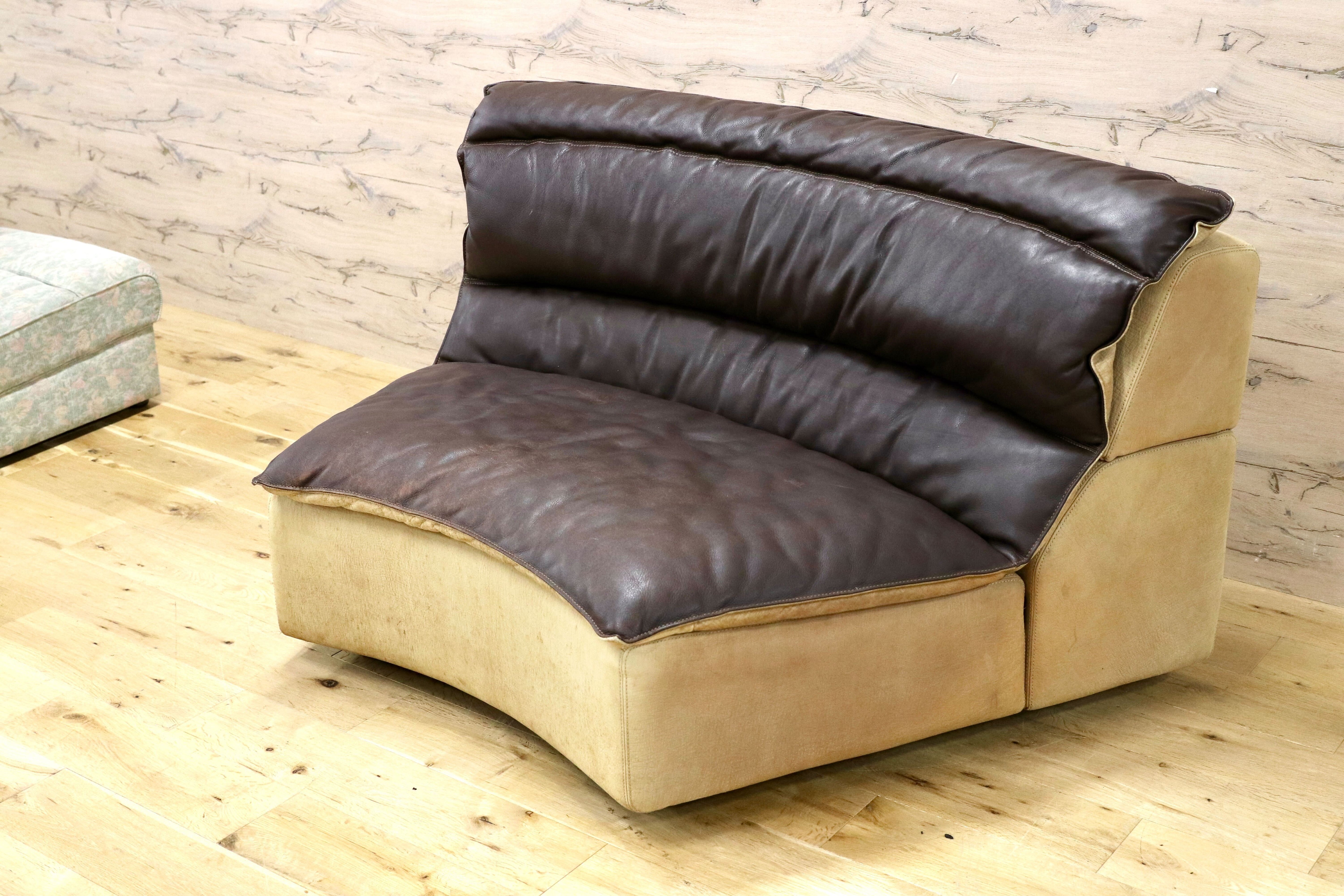 GMIK864A○rossi di albizzate / ロッシディアルビザーテ コーナーソファ カウチ 本革 ヴィンテージ イタリア 最高峰 約140万