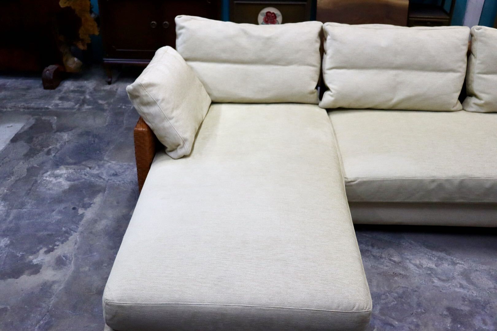 GMJK364◯arflex / アルフレックス CASCATA カスカータ カウチソファ コーナーソファ 水牛革 フェザー イタリアモダン 定価約130万 廃番