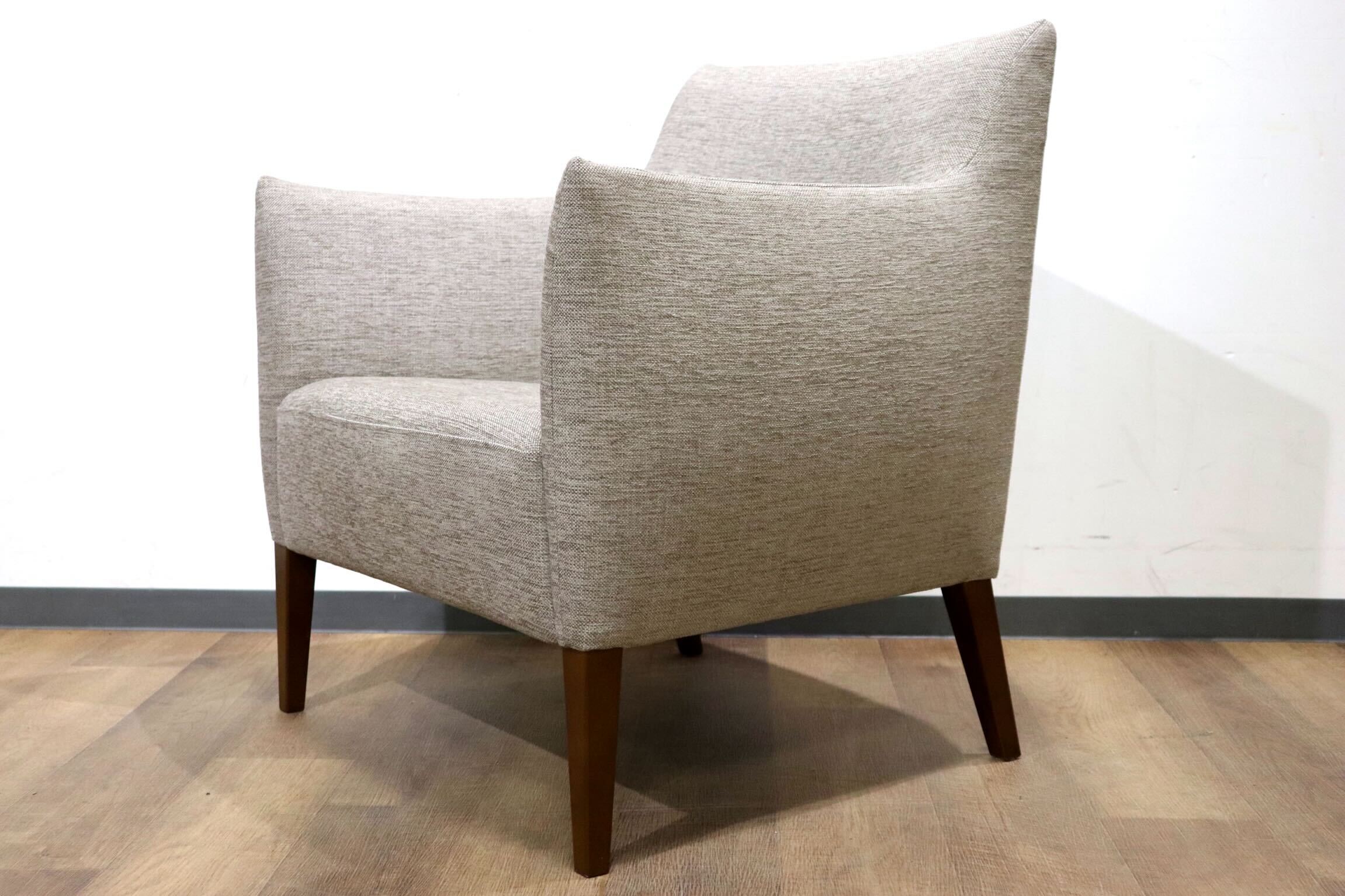 GMHN224○Ritzwell / リッツウェル GRACE グレース ラウンジチェア アームチェア 椅子 ファブリック グレー 約11.8万 モデルルーム展示品