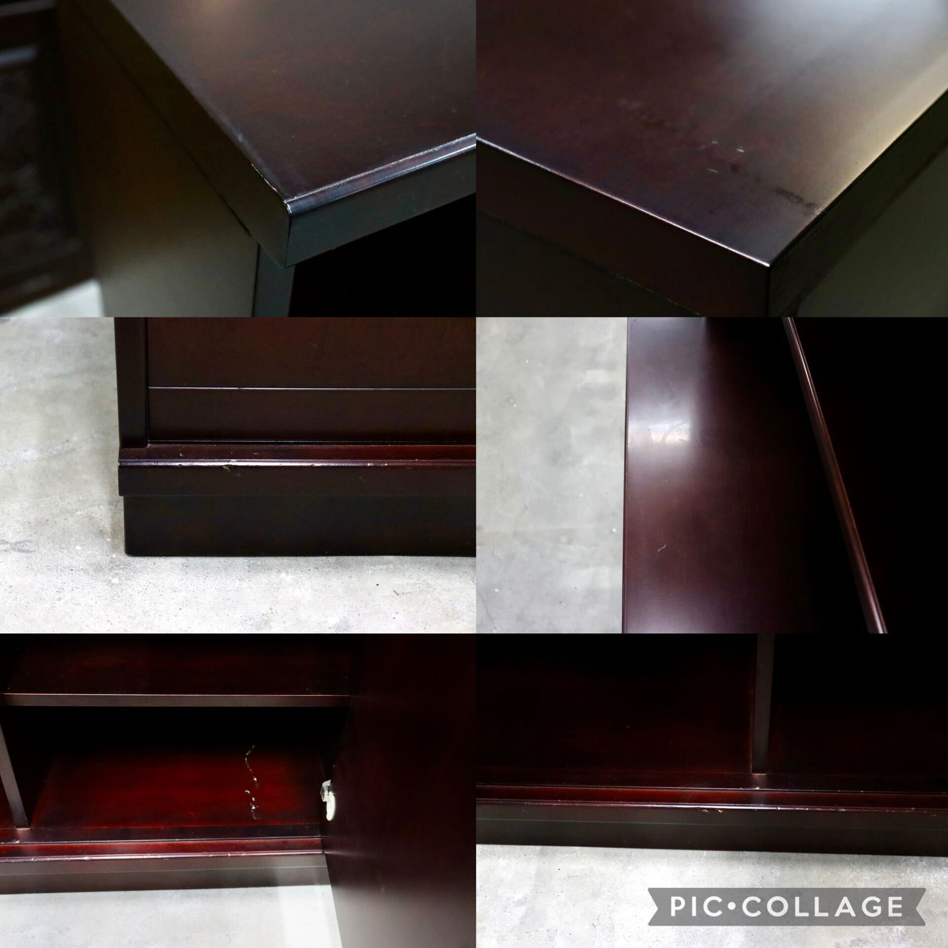 GMIK811A○モリシゲ / MORISHIGE キャビネット 飾り棚 本棚 リビング収納 オリーブ印 昭和レトロ 高級家具 ヴィンテージ