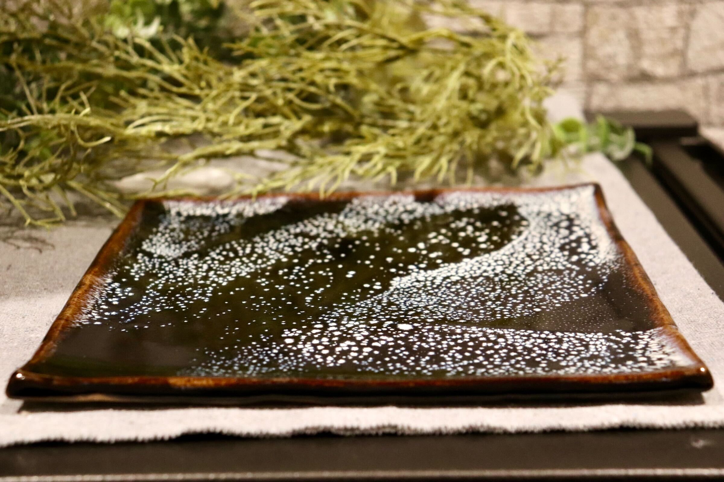 GMIO351B◯陶勝窯 丹波焼 銀河皿角皿 陶器 和食器 伝統工芸 丹波篠山 未使用