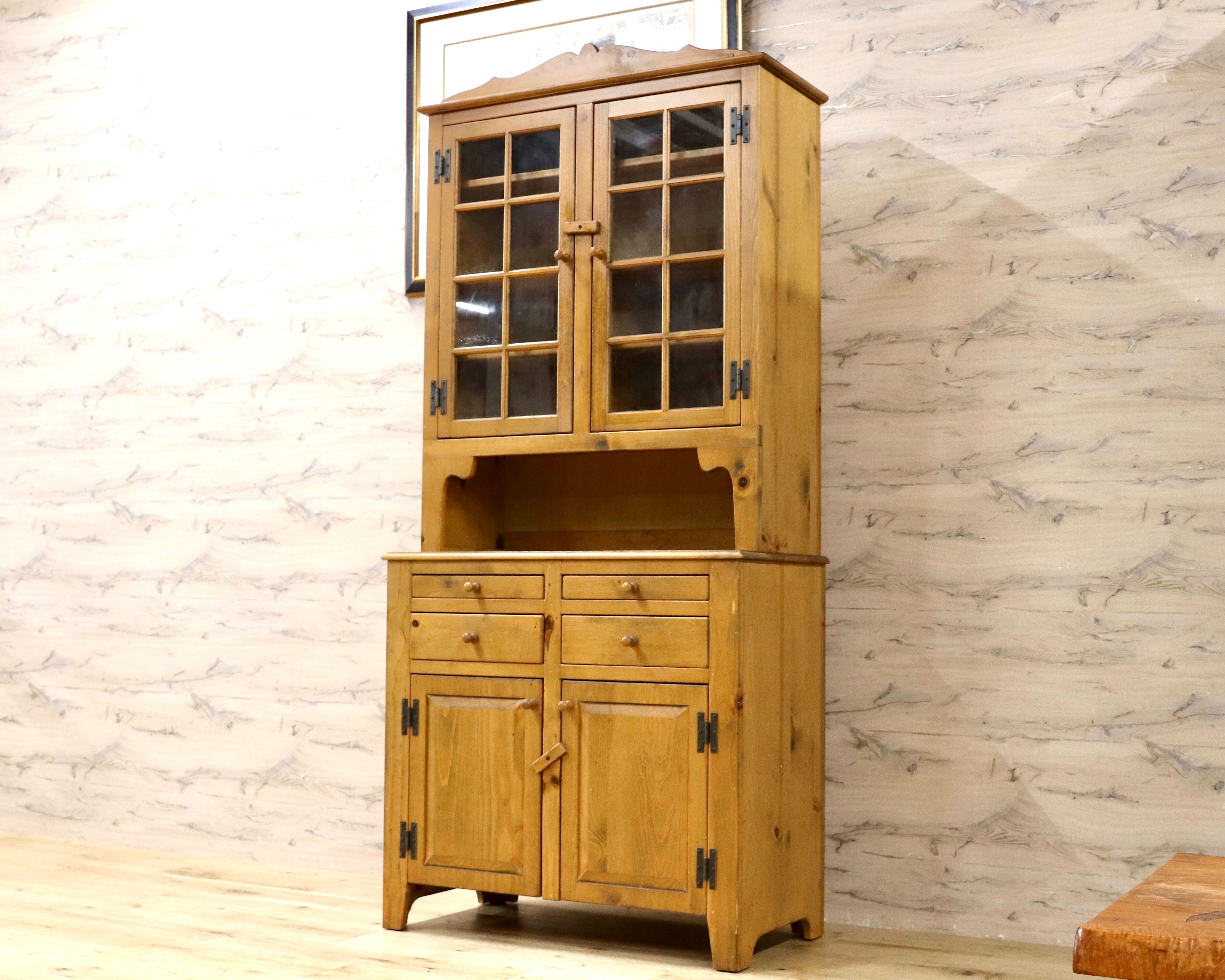 GMIK870A○アンファン カントリー パイン材 キャビネット 飾り棚 カフェテーブル ヴィンテージ