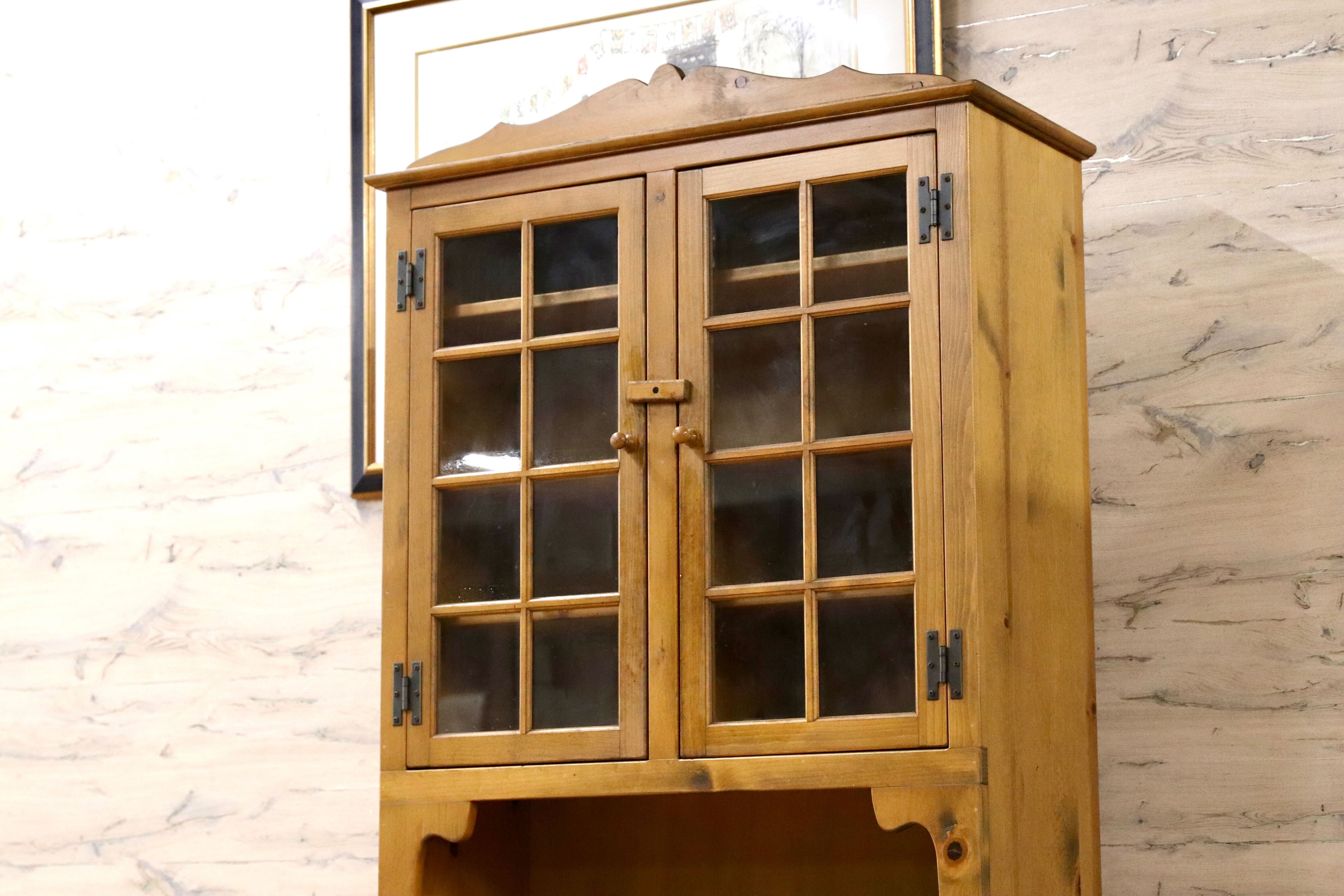 GMIK870A○アンファン カントリー パイン材 キャビネット 飾り棚 カフェテーブル ヴィンテージ