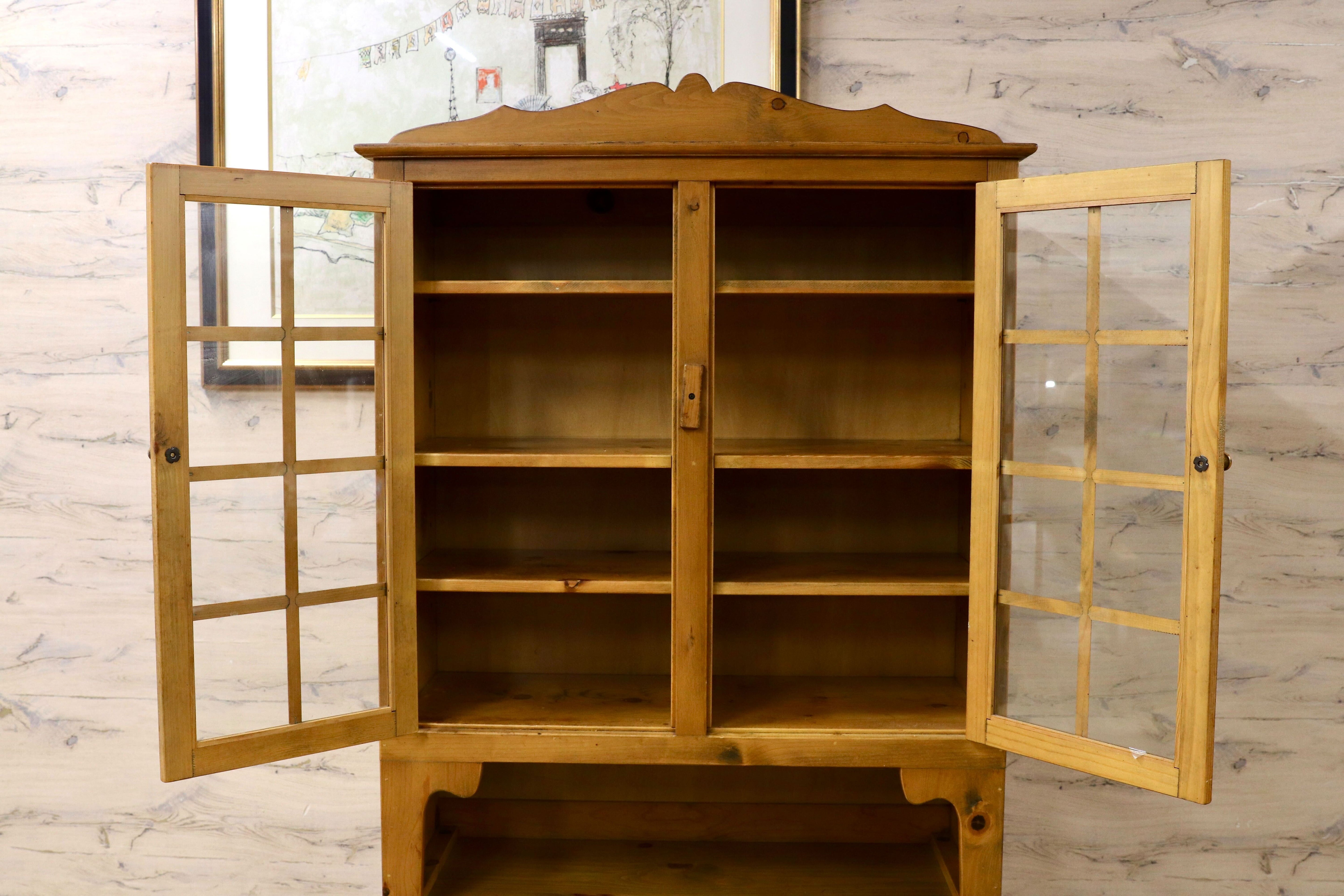 GMIK870A○アンファン カントリー パイン材 キャビネット 飾り棚 カフェテーブル ヴィンテージ