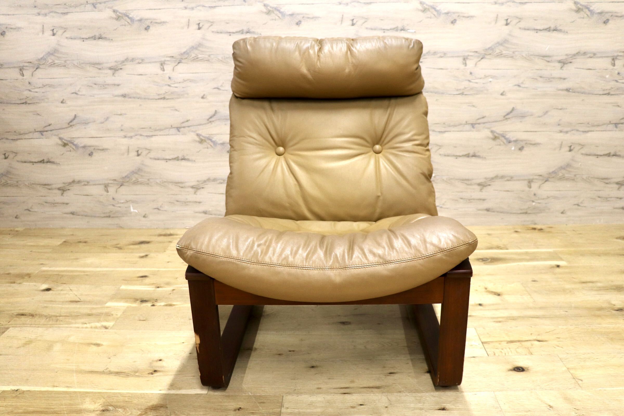 GMIK217○Tessa Furniture / テッサ・ファニチャー Angel エンゼル シングルソファ パーソナルチェア 本革 モダン ヴィンテージ 稀少