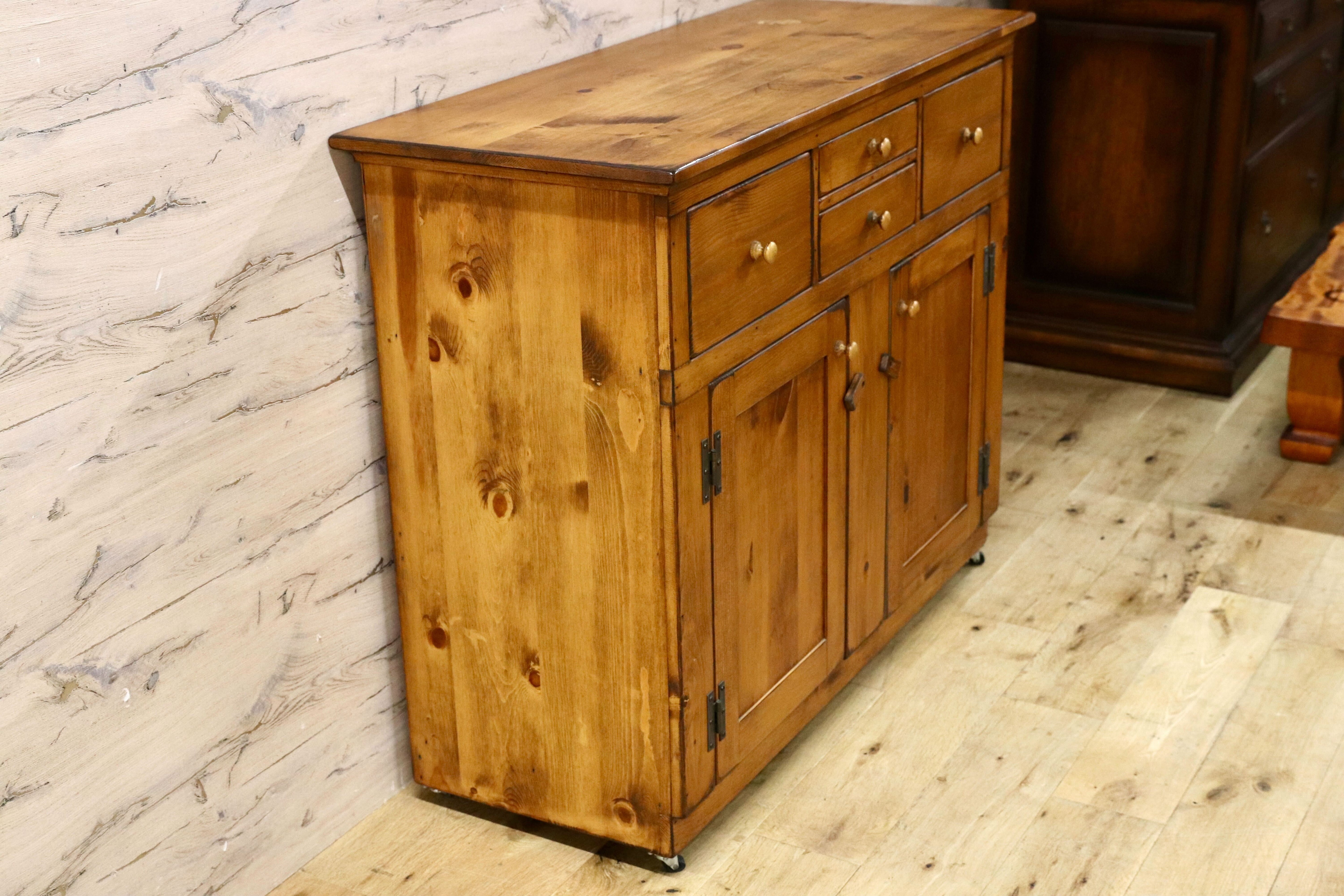 GMIK870B○アンファン カントリー パイン材 キャビネット サイドボード リビングボード チェスト ヴィンテージ