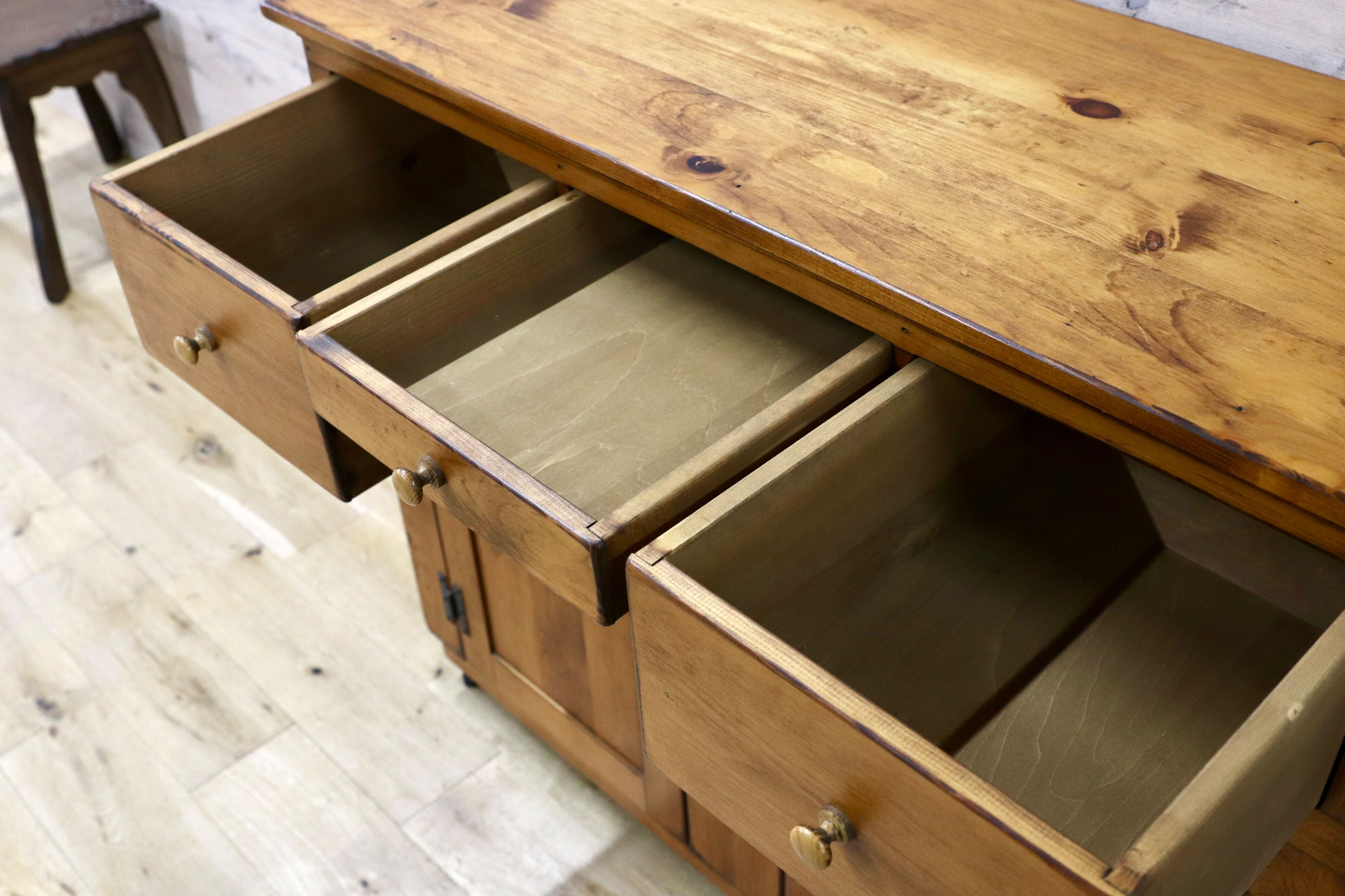 GMIK870B○アンファン カントリー パイン材 キャビネット サイドボード