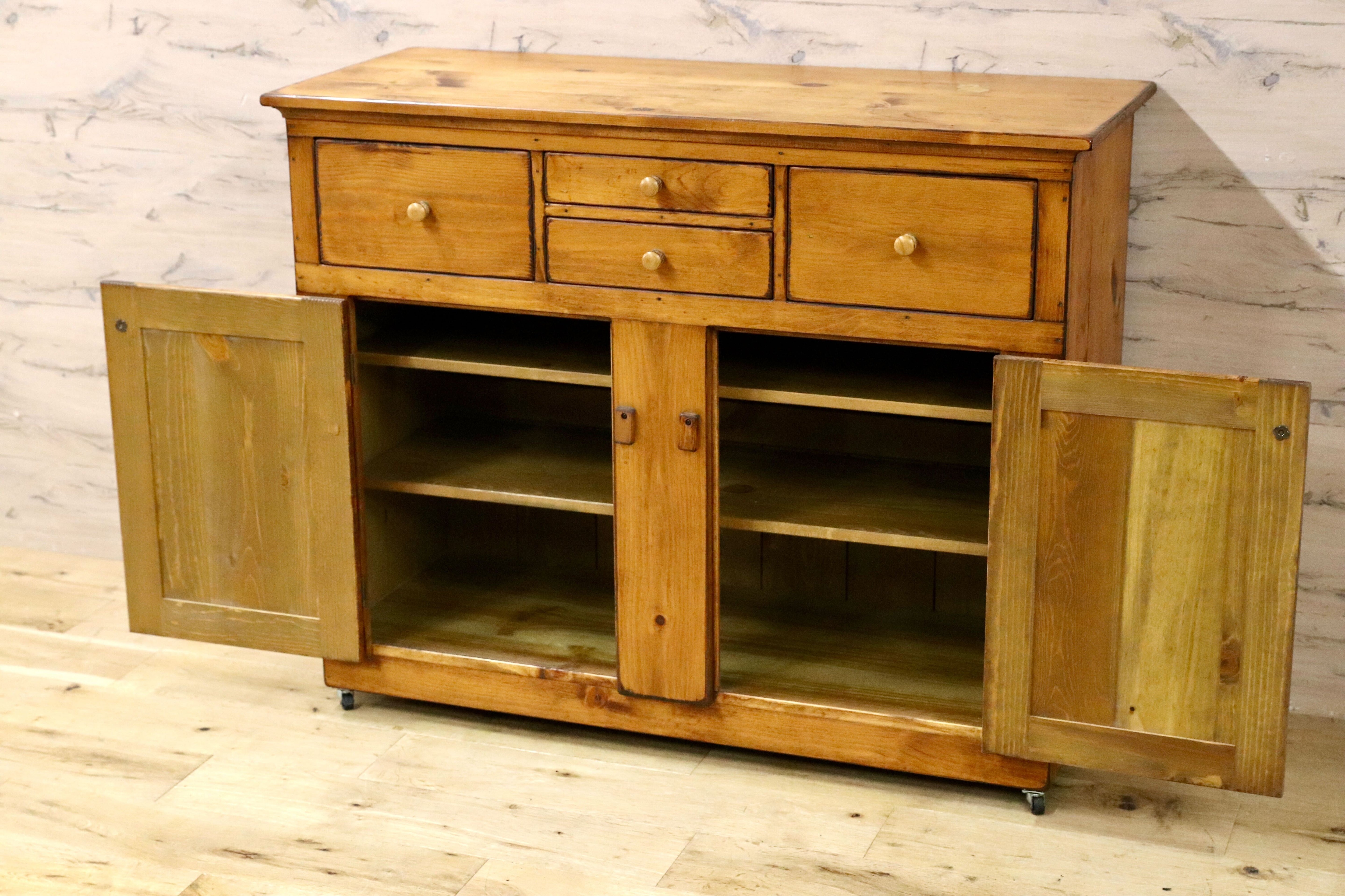 GMIK870B○アンファン カントリー パイン材 キャビネット サイドボード リビングボード チェスト ヴィンテージ