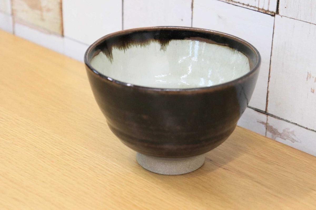 GMJS339B◯膳所焼 陽炎園 ぜぜ 遠州七窯 飯碗 茶碗 抹茶碗 茶道具 和食器 陶器 伝統工芸