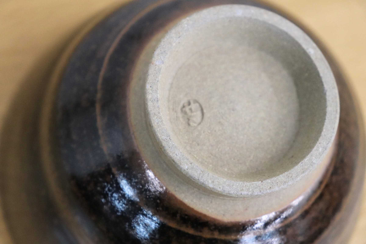 GMJS339B◯膳所焼 陽炎園 ぜぜ 遠州七窯 飯碗 茶碗 抹茶碗 茶道具 和食器 陶器 伝統工芸