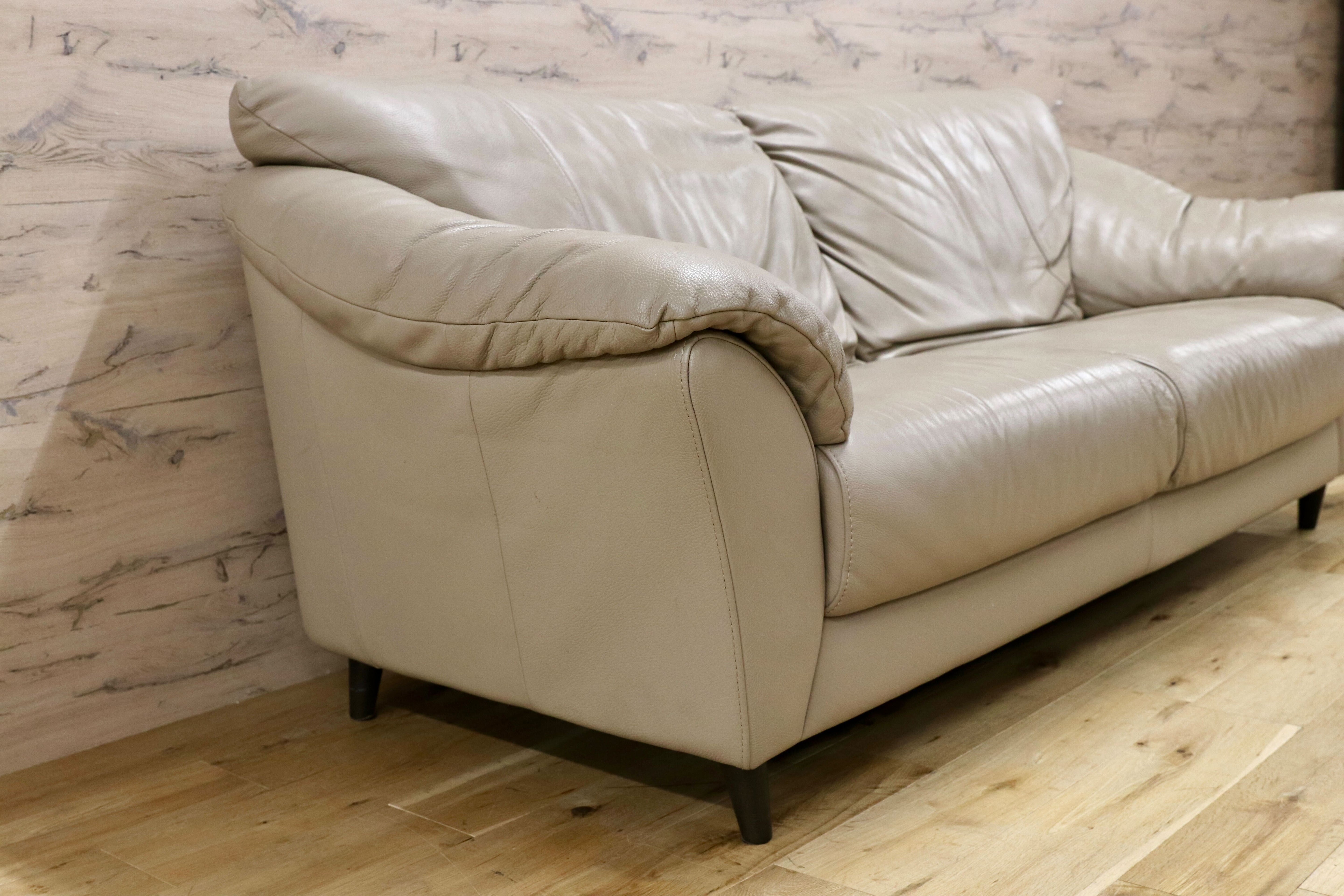 GMIK872○FRANCEBED / フランスベッドAPR-015 TORTORA 2.5人掛け 総革ソファ MADE IN ITALY イタリア製レザー