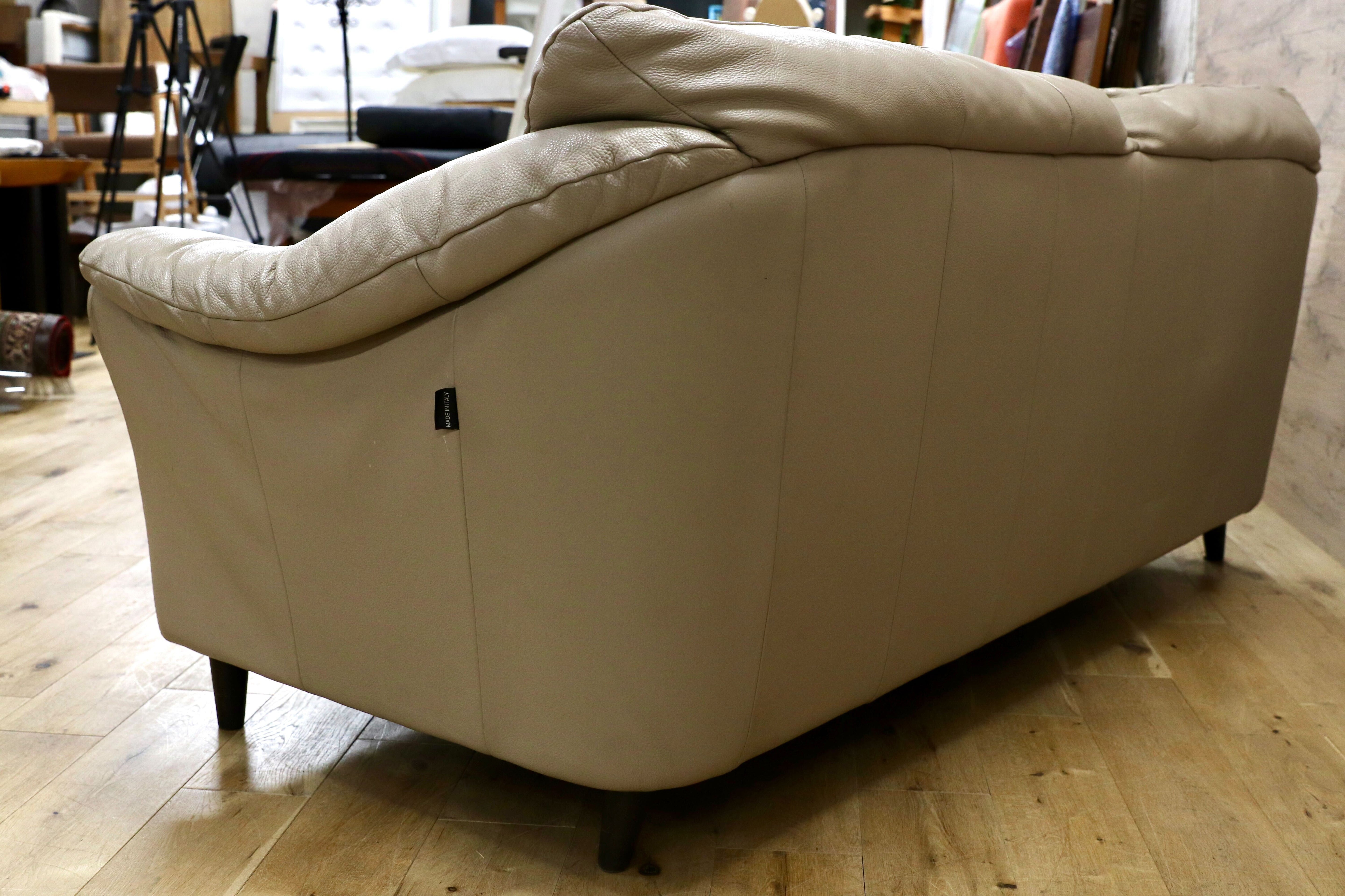 GMIK872○FRANCEBED / フランスベッドAPR-015 TORTORA 2.5人掛け 総革ソファ MADE IN ITALY イタリア製レザー