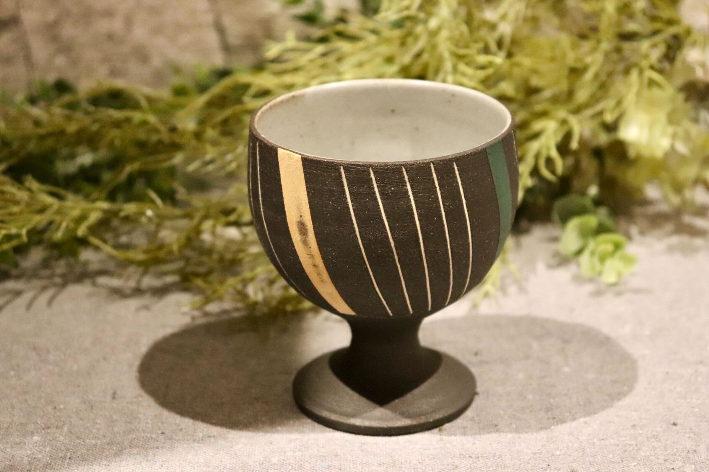 GMIO216B◯市野悟窯 丹波焼 ワインカップ 市野哲次 陶器 酒器 伝統工芸 丹波篠山 未使用