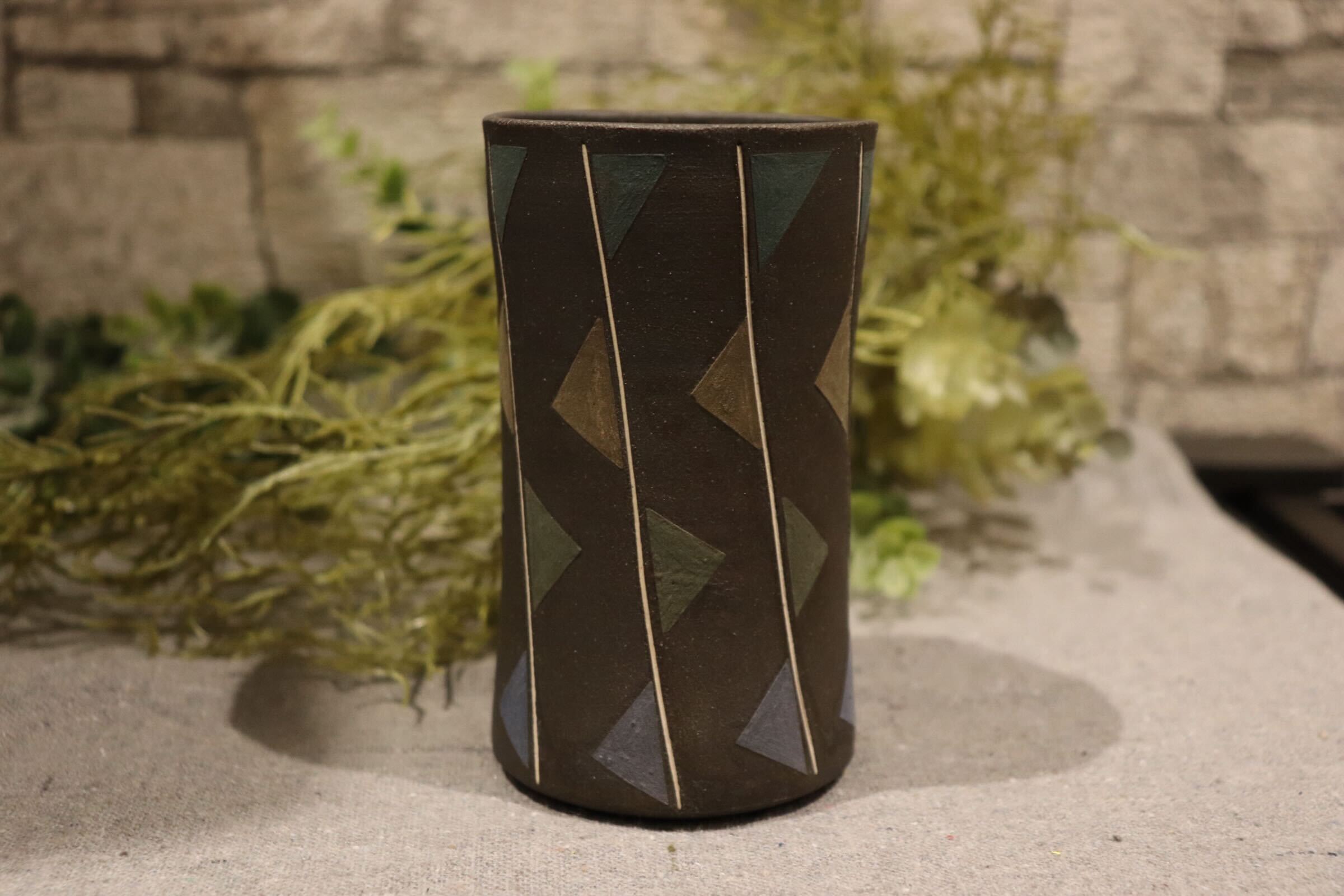 GMIO87A◯市野悟窯 丹波焼 ビアカップ 市野哲次 陶器 酒器 伝統工芸 丹波篠山 未使用