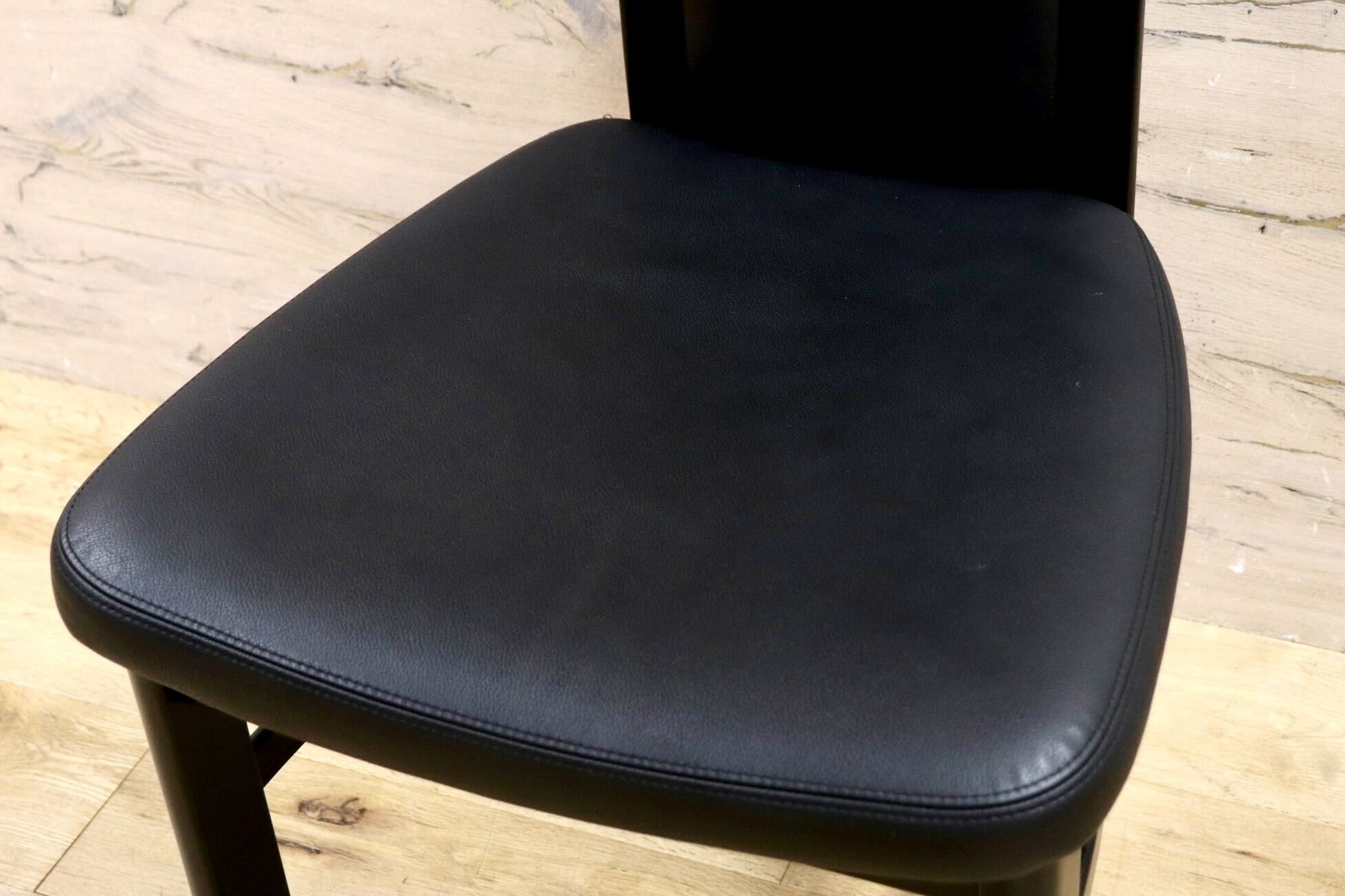 GMIS336D○karimoku / カリモク CE35 ダイニングチェア 2脚セット ハイバックチェア 本革 スタイリッシュ モダン シンプル 国産家具 展示品