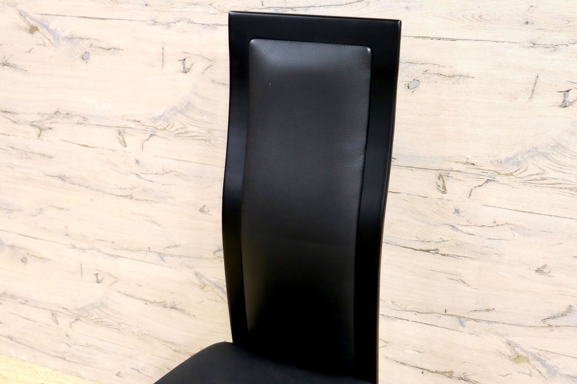 GMIS336D○karimoku / カリモク CE35 ダイニングチェア 2脚セット ハイバックチェア 本革 スタイリッシュ モダン シンプル 国産家具 展示品