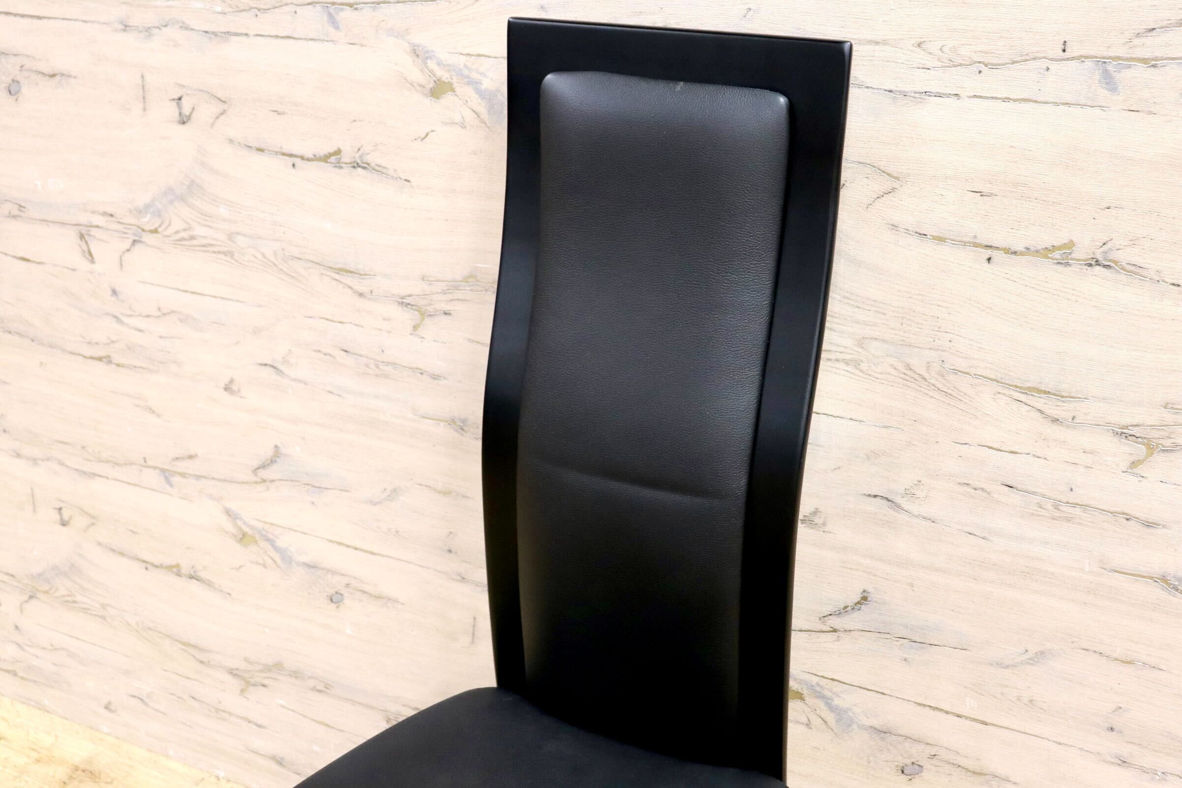 GMIS336D○karimoku / カリモク CE35 ダイニングチェア 2脚セット ハイバックチェア 本革 スタイリッシュ モダン シンプル 国産家具 展示品