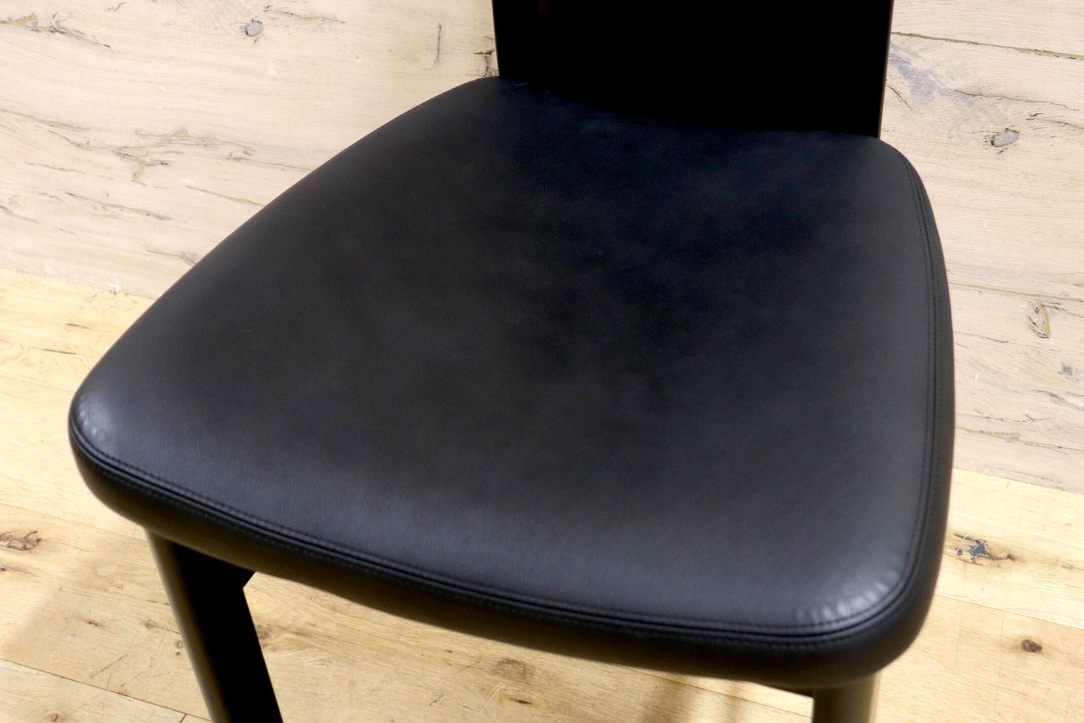 GMIS336D○karimoku / カリモク CE35 ダイニングチェア 2脚セット ハイバックチェア 本革 スタイリッシュ モダン シンプル 国産家具 展示品