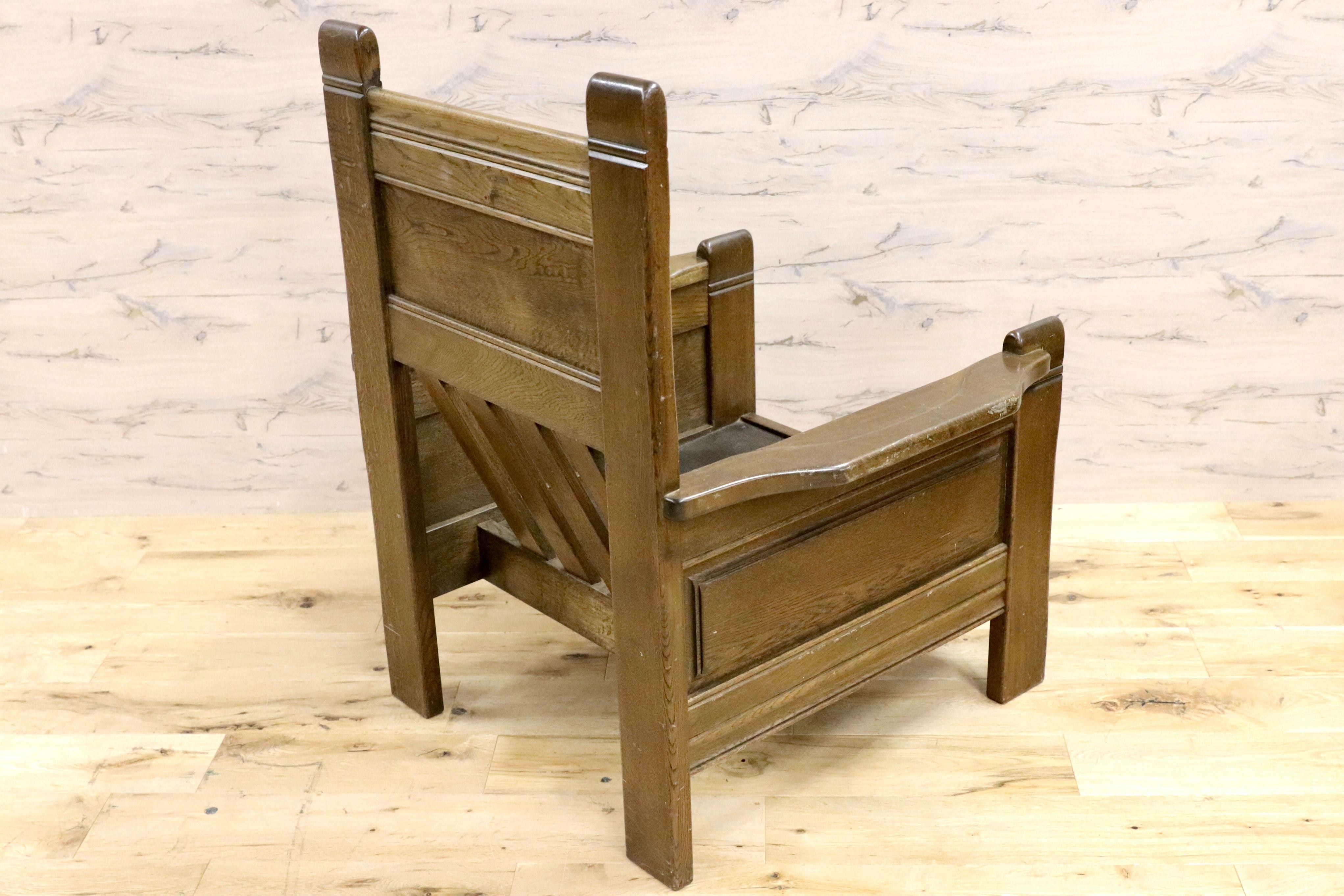 【新品豊富な】GMFS323神戸家具 洋家具 アンティーク チェア 椅子 オーク無垢材 レト 椅子