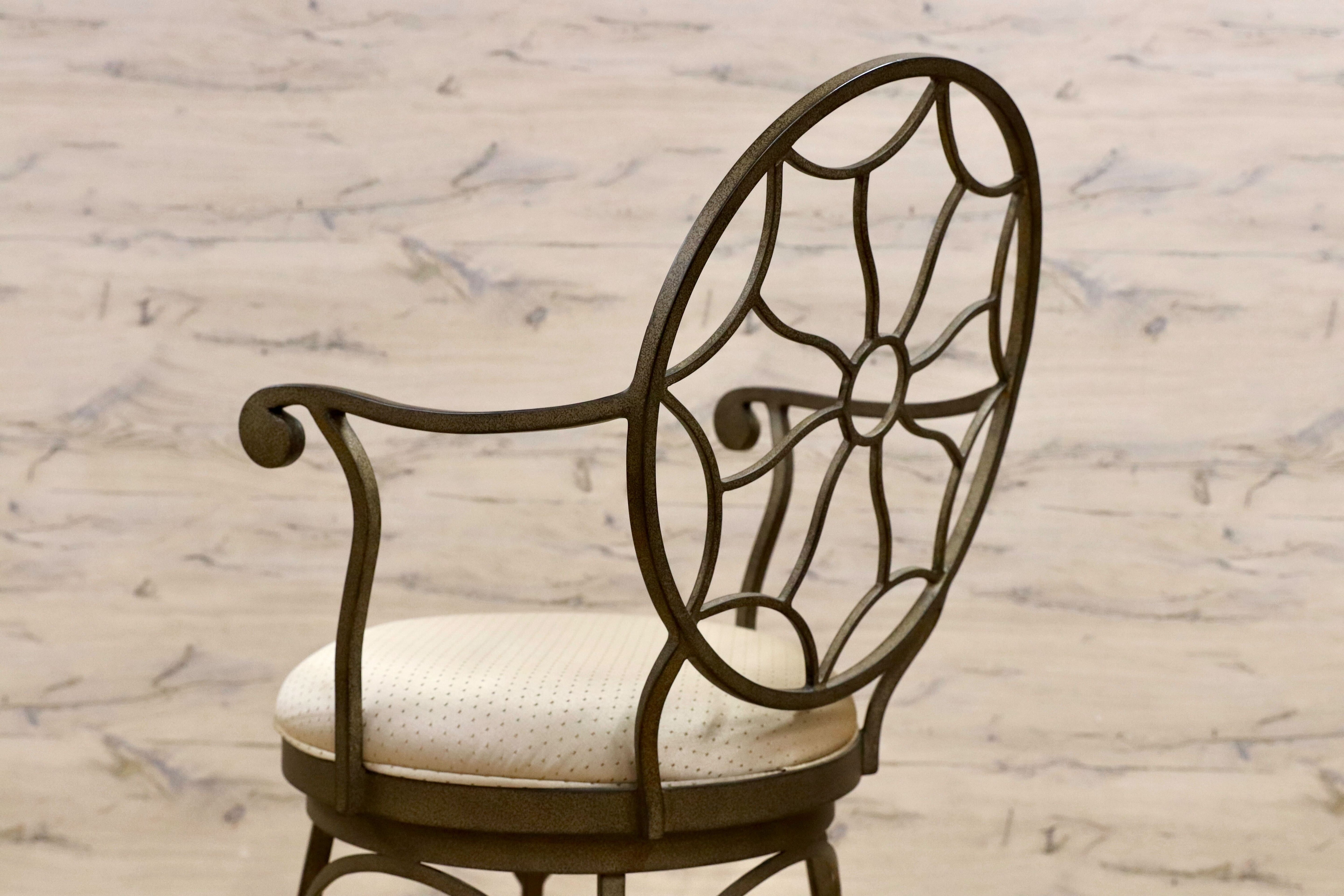 GMHO16B○DREXEL HERITAGE / ドレクセルヘリテイジ 特注 カウンターチェア アイアンチェア ハイチェア 回転チェア インダストリアル 希少