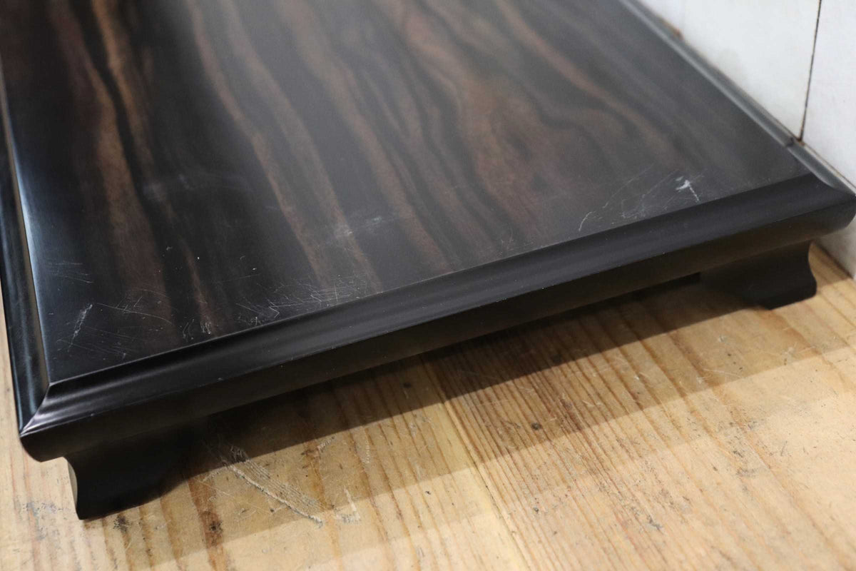 GMJS361I◯黒檀調 飾り台 敷板 盆栽台 香炉台 生け花 花台 華道具 置物台 ディスプレイ 木製 床の間 和室 古民家 和モダン