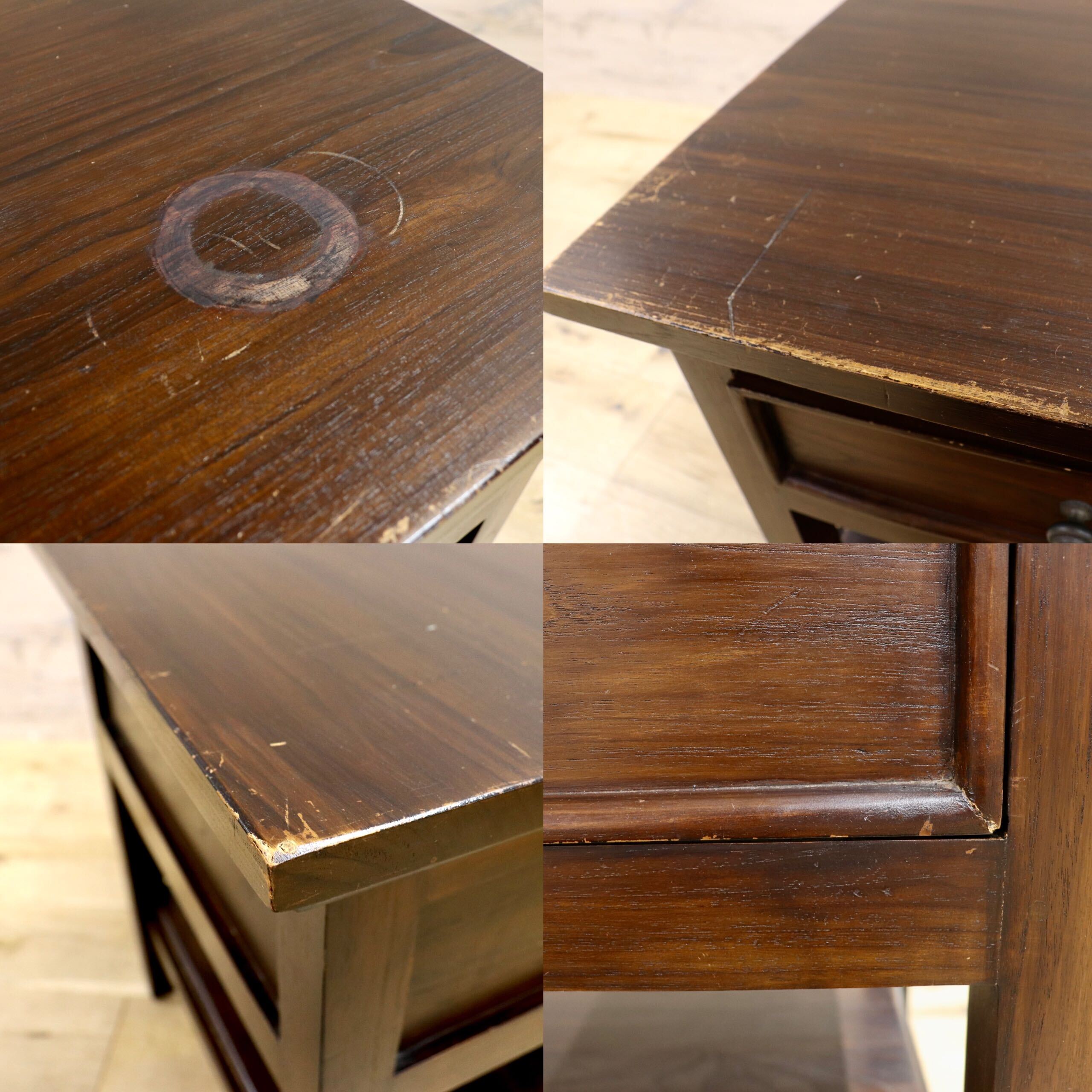 GMIK560D○ヨーロピアン アンティーク ヴィンテージ サイドテーブル コンソール チェスト キャビネット ナイトテーブル 木製 電話台 花台