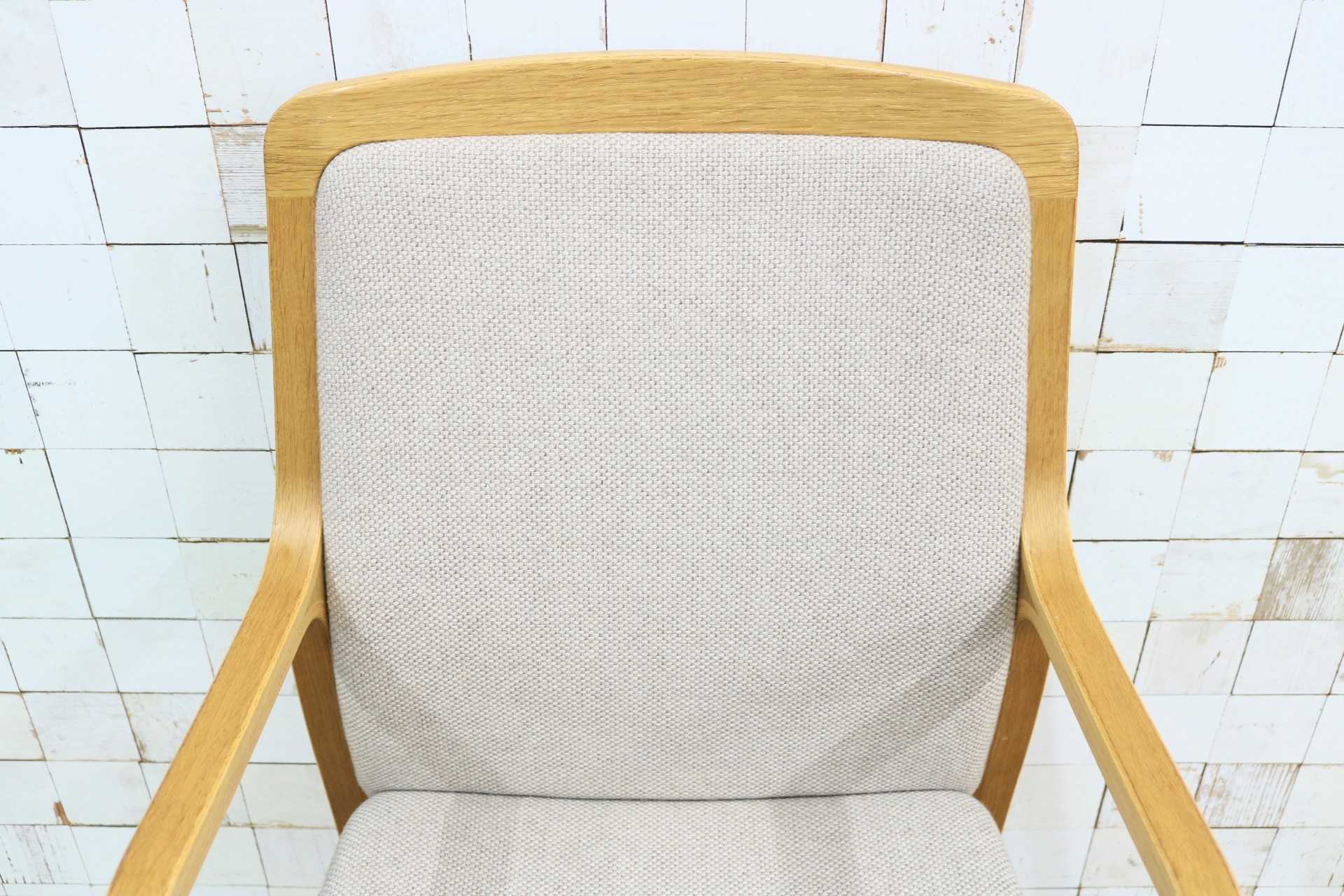 GMIK580A○Tendo / 天童木工 ダイニングチェア アームチェア 椅子 肘掛 ベージュ 曲木 ファブリック ナチュラル モダン