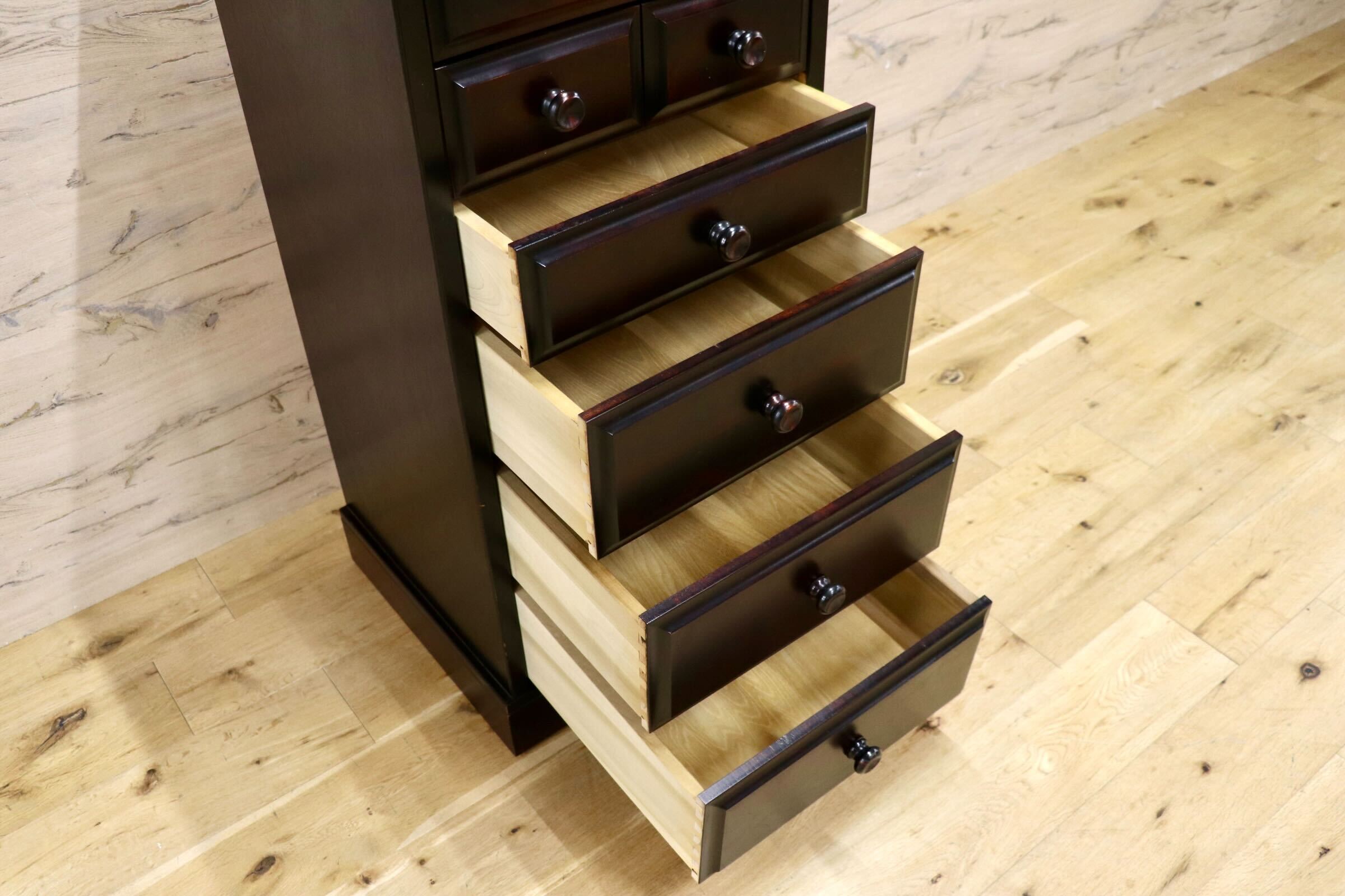 GMJS56○整理箪笥 チェスト 収納家具 引き出し 和モダン 和家具 スリムチェスト 箪笥 和室 古民家 民芸調チェスト 検） 北海道民芸家具