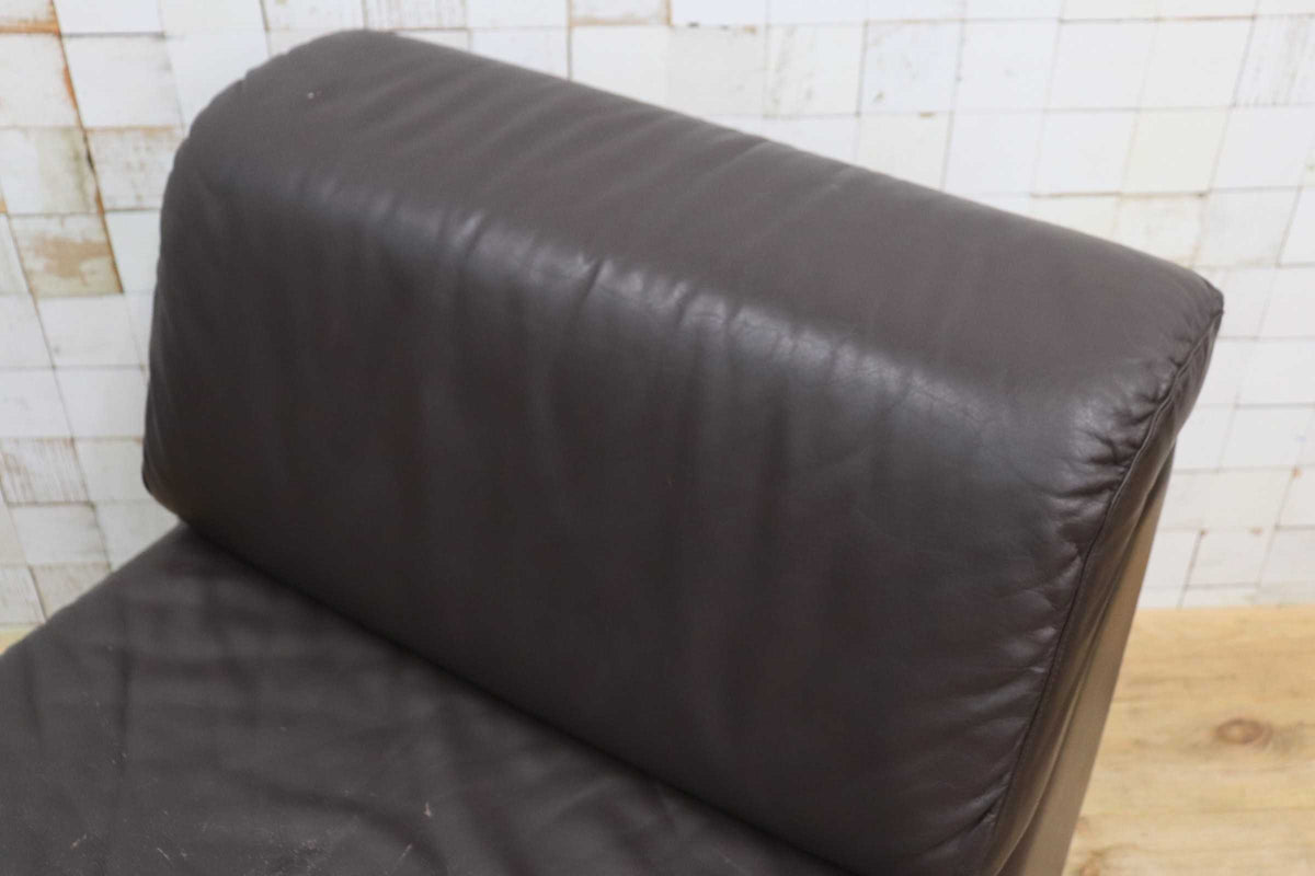 GMJK474B〇冨士ファニチア / Fuji Furniture 本革 1人掛けソファ シングルソファ ヴィンテージ ブラウン 国産家具