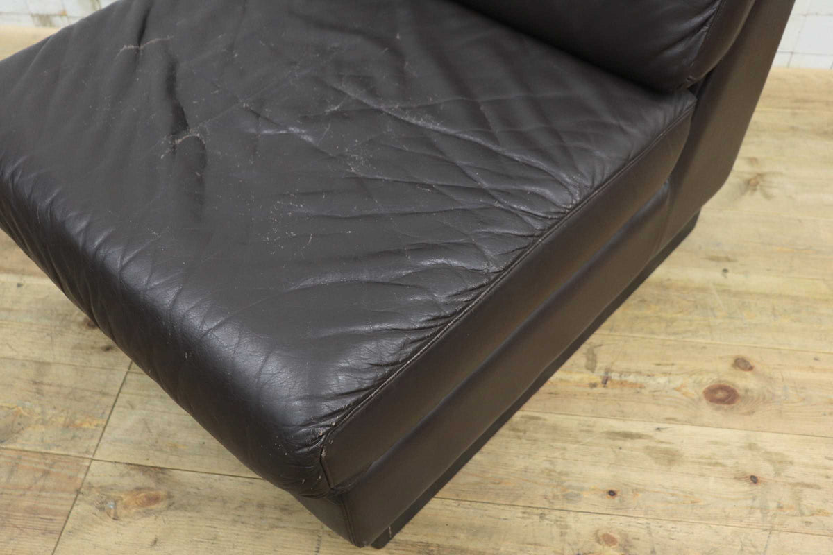 GMJK474B〇冨士ファニチア / Fuji Furniture 本革 1人掛けソファ シングルソファ ヴィンテージ ブラウン 国産家具