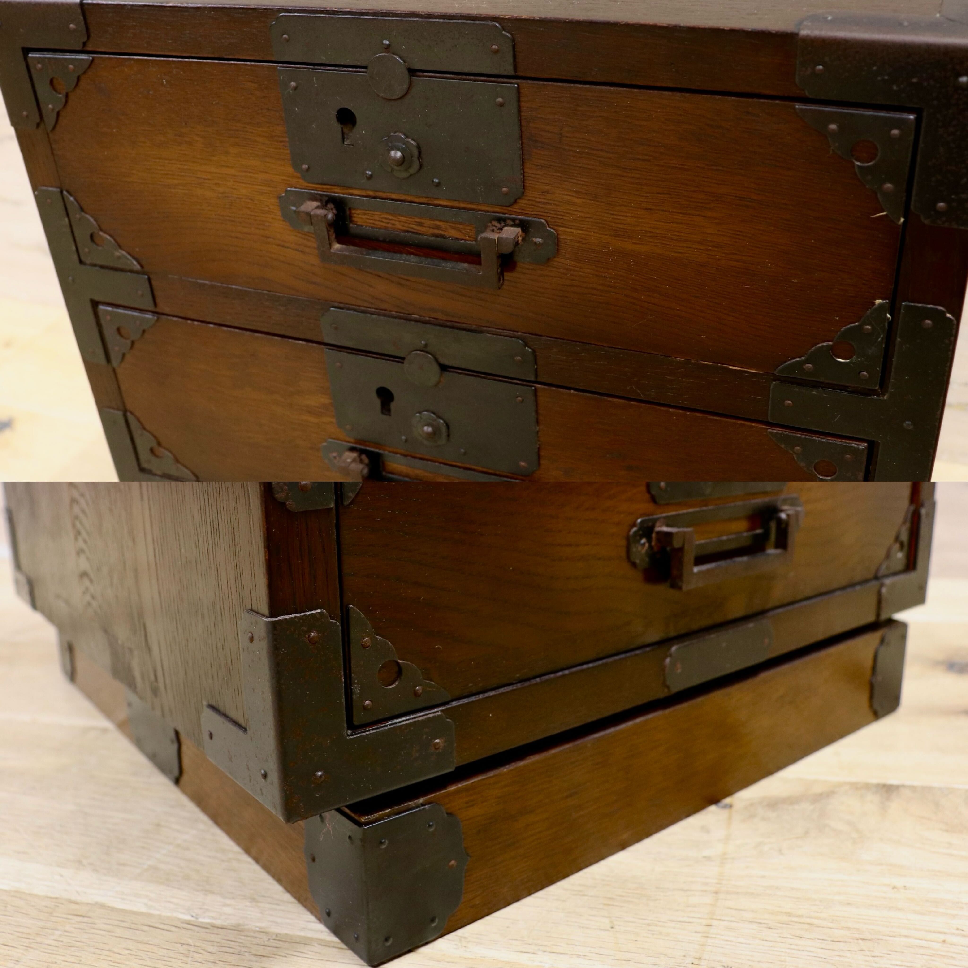 GMIH85B○飛騨産業 / HIDA キツツキ 小箪笥 小引き出し 収納箱 和製アンティーク 昭和レトロ 和室 和モダン