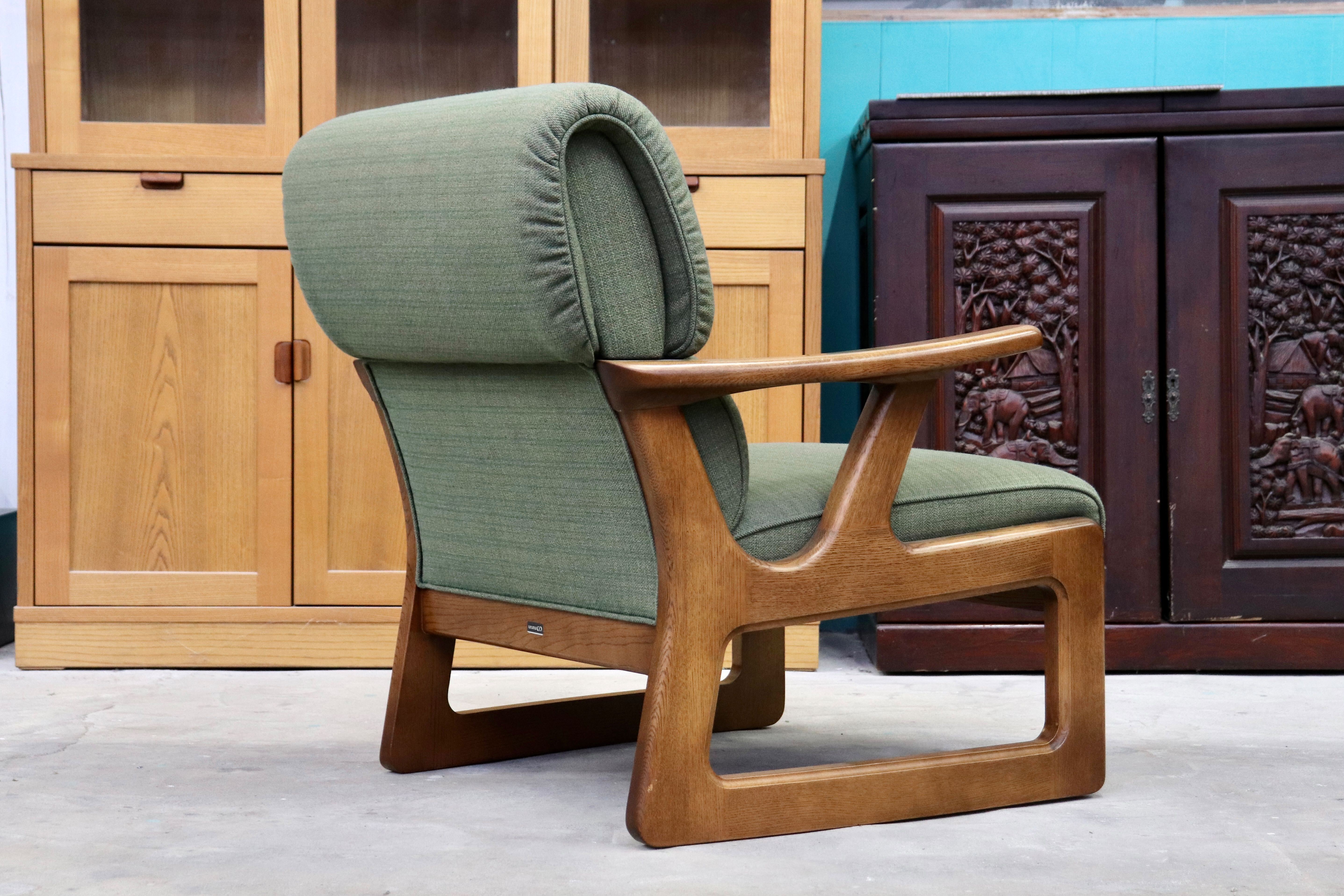 GMIK633C○maruni / マルニ 1人掛けソファ シングルソファ 1pソファ ファブリック ミッドセンチュリー ヴィンテージ レトロ 国産家具