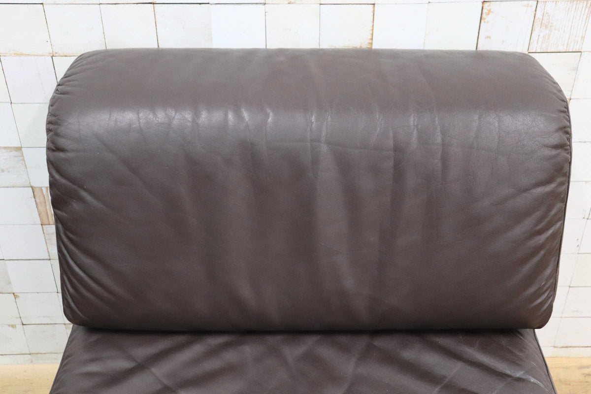 GMJK474C〇冨士ファニチア / Fuji Furniture 本革 1人掛けソファ シングルソファ ヴィンテージ ブラウン 国産家具