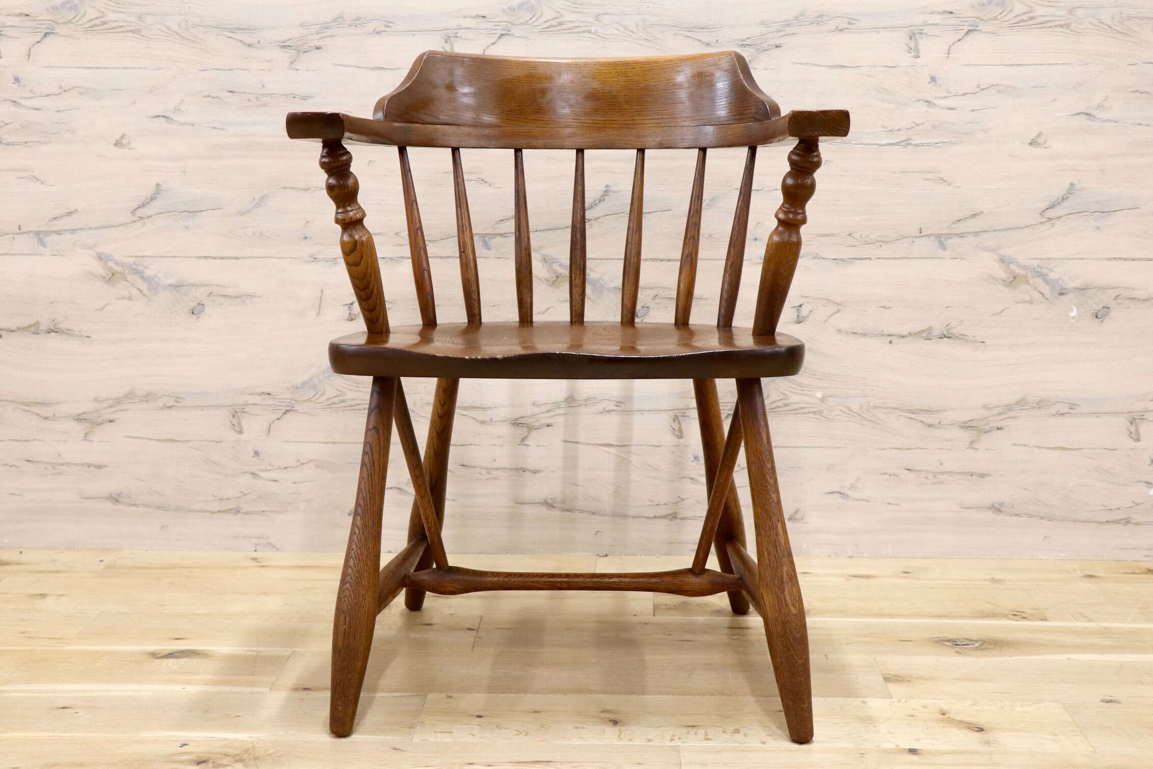 GMIK911D○柏木工 / KASHIWA ダイニングチェア アームチェア ウィンザーチェア 椅子 レトロ カントリー ナチュラル アンティーク 国産家具