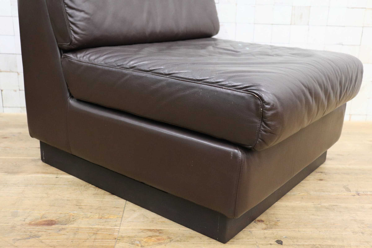 GMJK474D〇冨士ファニチア / Fuji Furniture 本革 1人掛けソファ シングルソファ ヴィンテージ ブラウン 国産家具