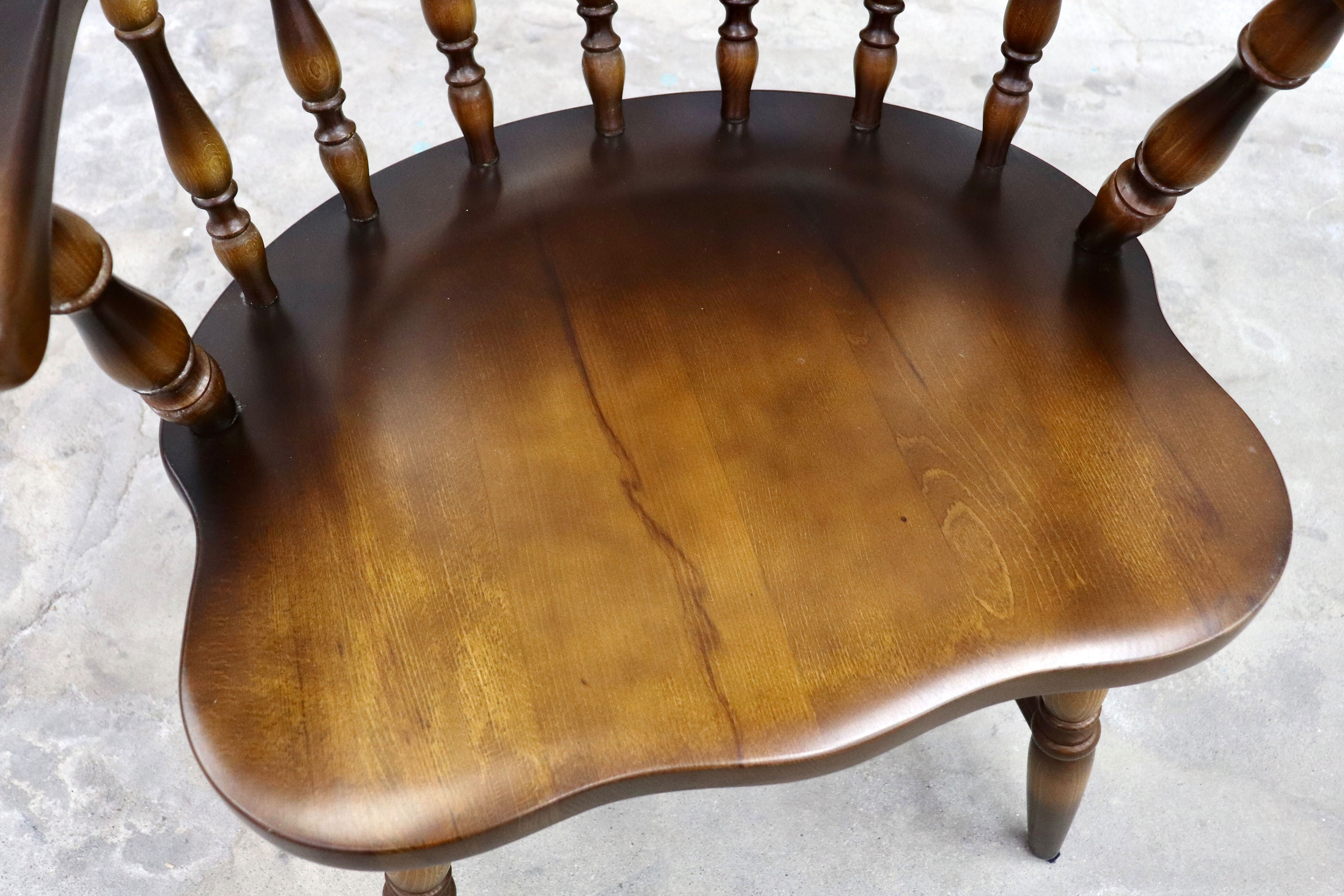 GMIH317A○飛騨産業 / HIDA キツツキ アームチェア 2脚セット ダイニングチェア キャプテンチェア 椅子 ヴィンテージ 無垢 国産家具