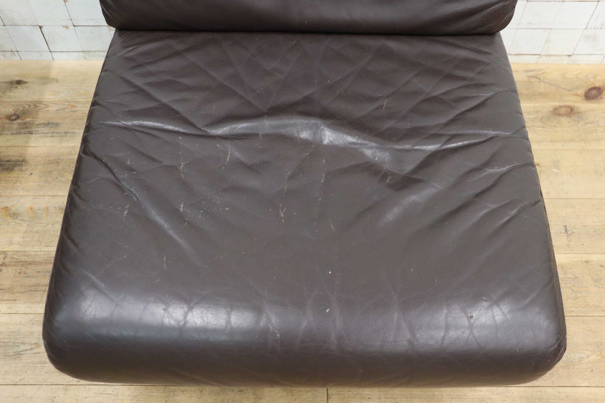 GMJK474E〇冨士ファニチア / Fuji Furniture 本革 1人掛けソファ シングルソファ ヴィンテージ ブラウン 国産家具