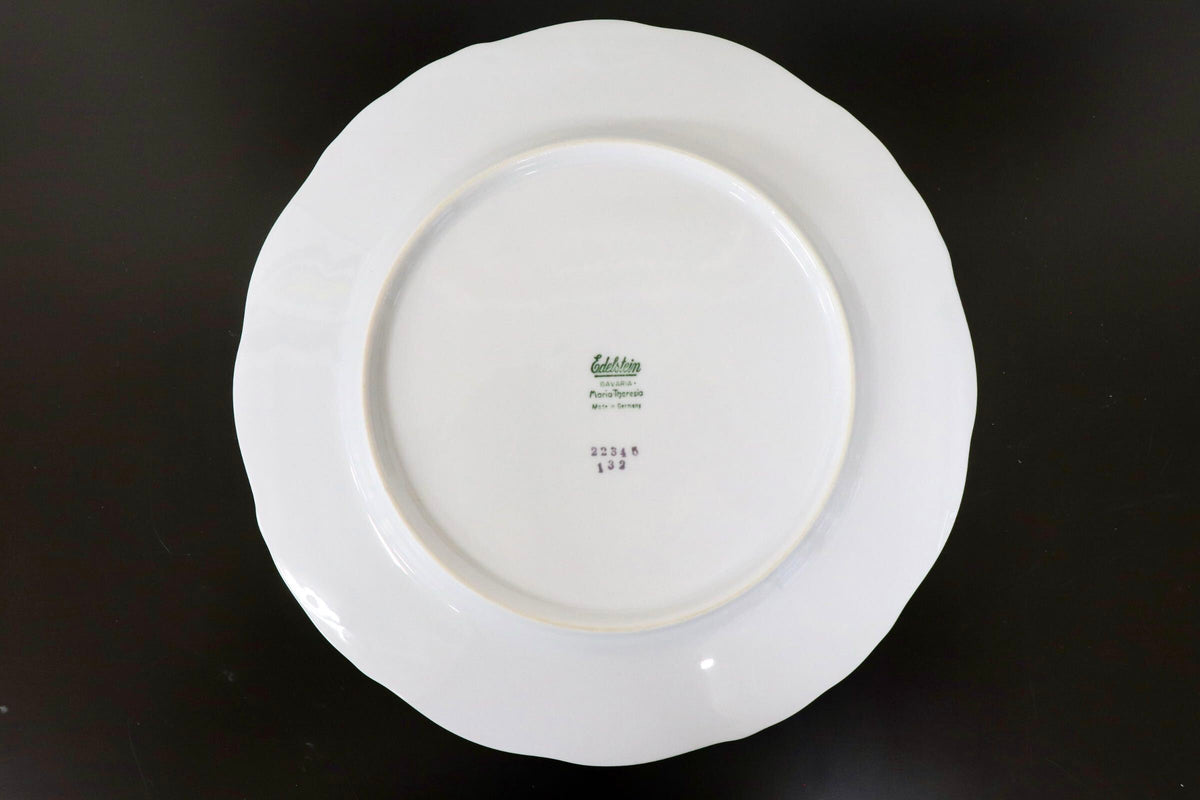 GMJH332B○ヴィンテージ Edelstein Bavaria エーデルシュタイン Maria-Theresia セピアローズ リムプレート 24cm 3枚セット ドイツ製