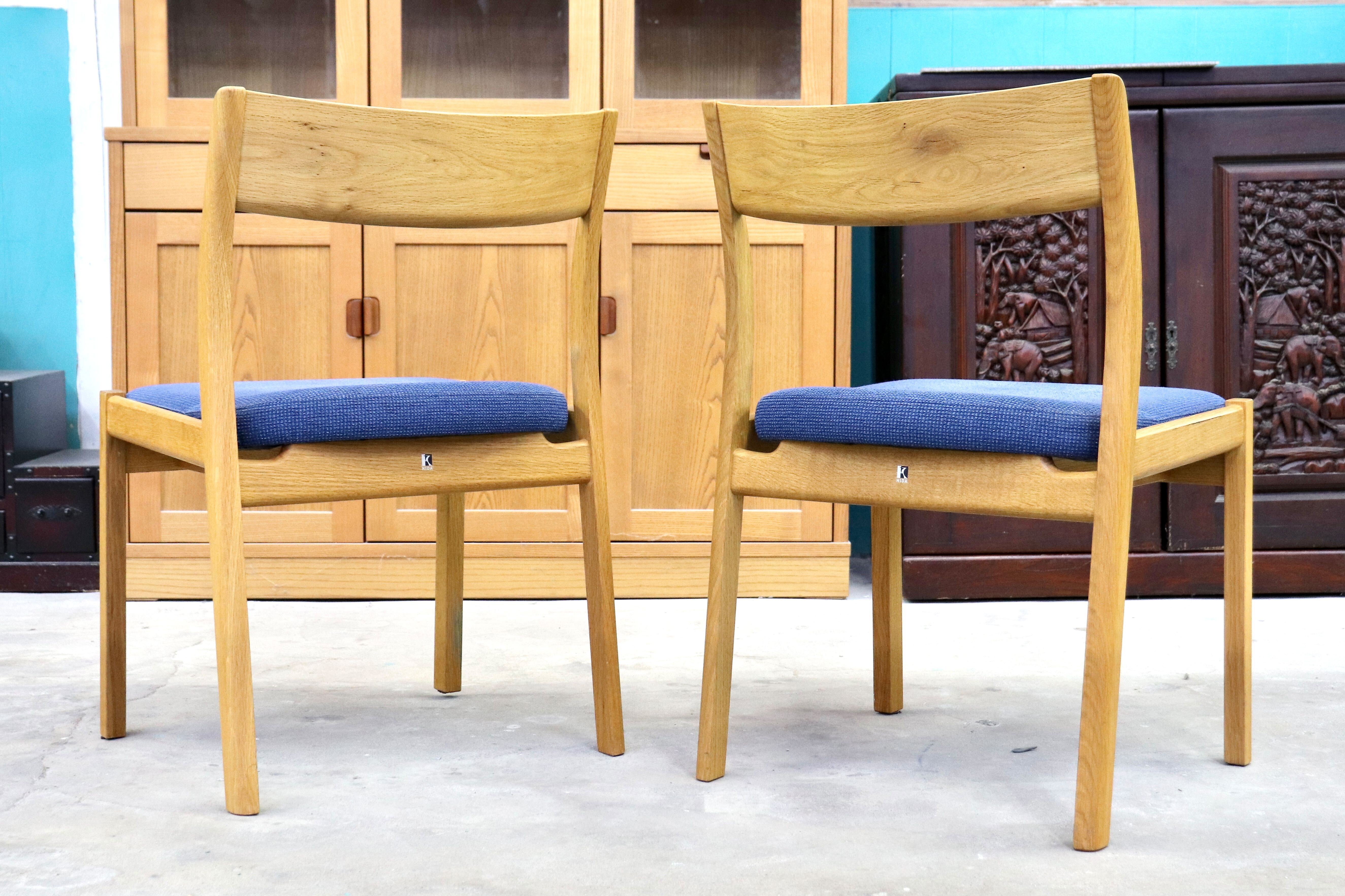 GMIK662A○飛騨産業 / HIDA キツツキ 森の記憶 ダイニングチェア 2脚セット 椅子 ファブリック 無垢材 北欧スタイル ナチュラル 定価約12万