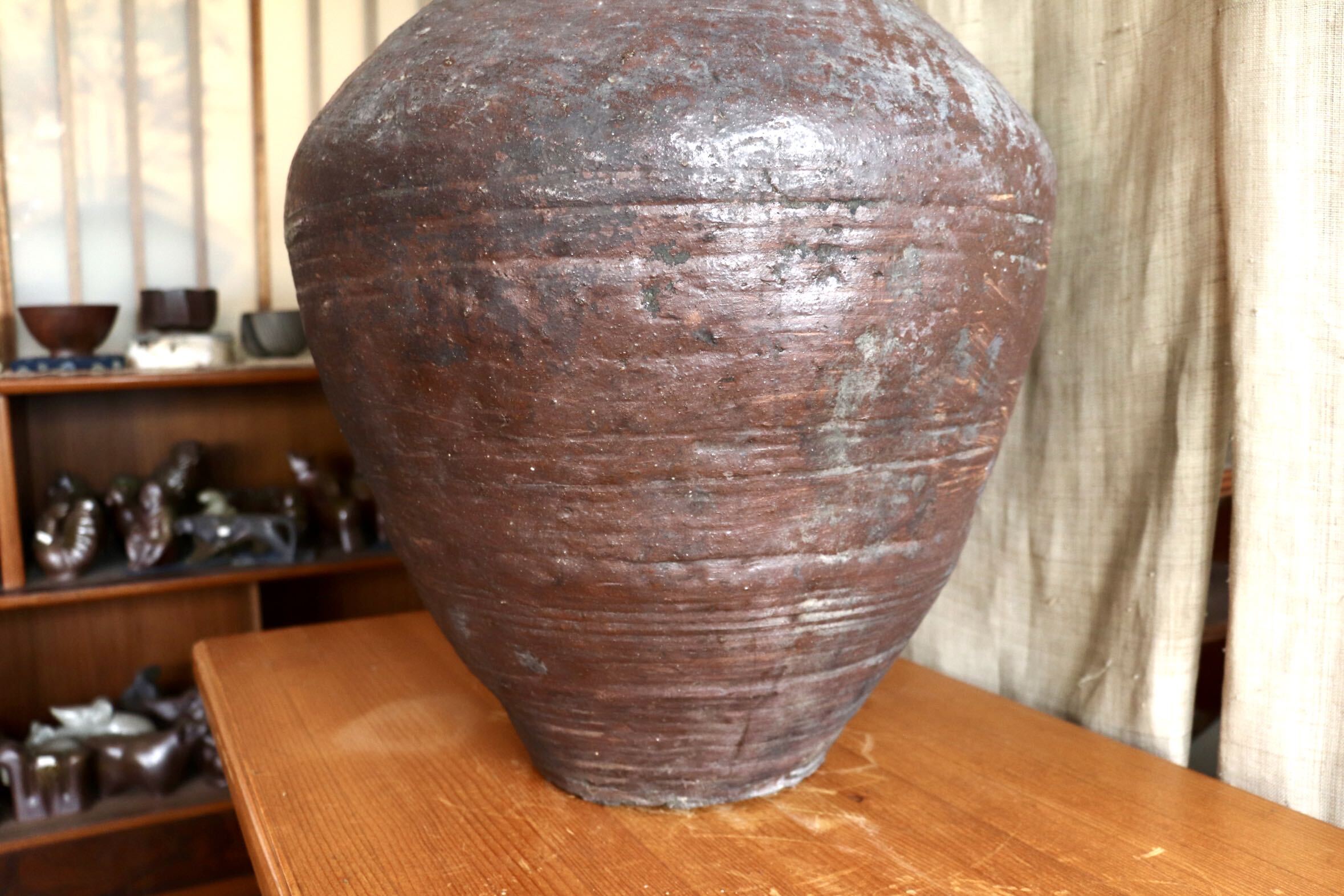 GMJI41◯悟窯 市野哲次 丹波焼 縦長大壺 陶器 伝統工芸 丹波篠山